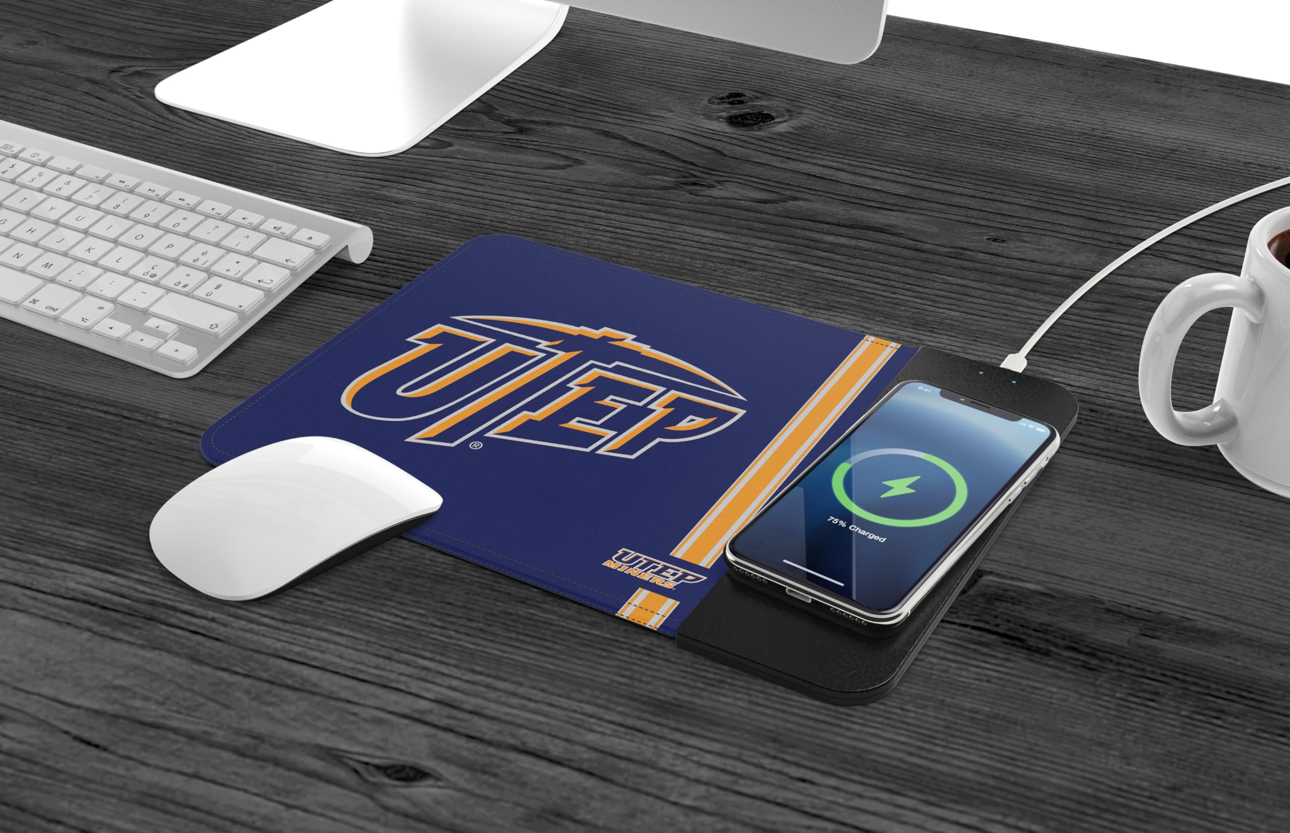 Soar Ncaa Wireless Charging Mouse Pad, Utep Miners