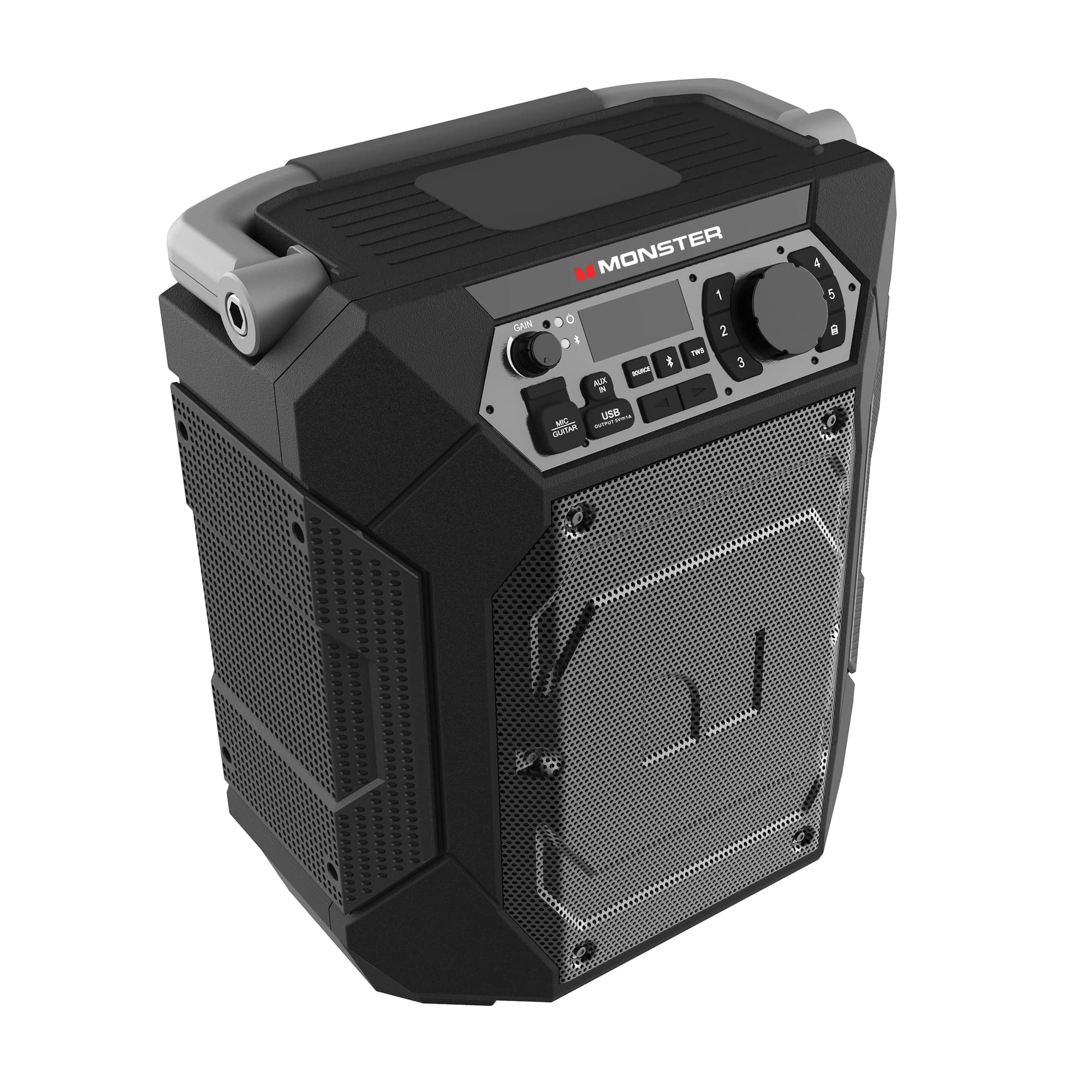 Monster Rocker 270 Sport | Portable Indoor/Outdoor Wireless Speaker, 60 Watts, Up to 24 Hours Playtime, IPX4 Water Resistant, Co