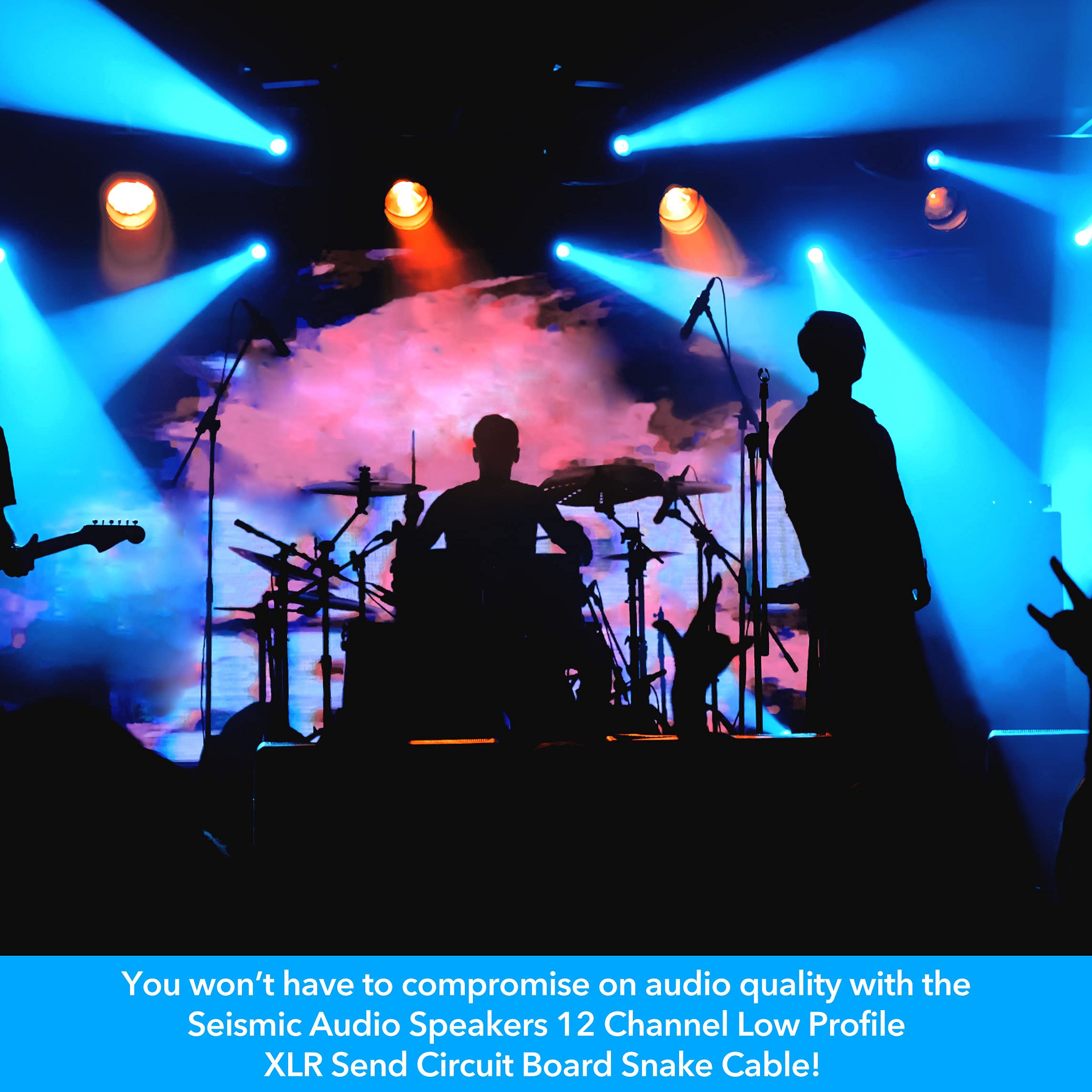 Seismic Audio Sacb 12X4X50 12 Channel Xlr Low Profile Circuit Board Snake Cable, 50 Feet