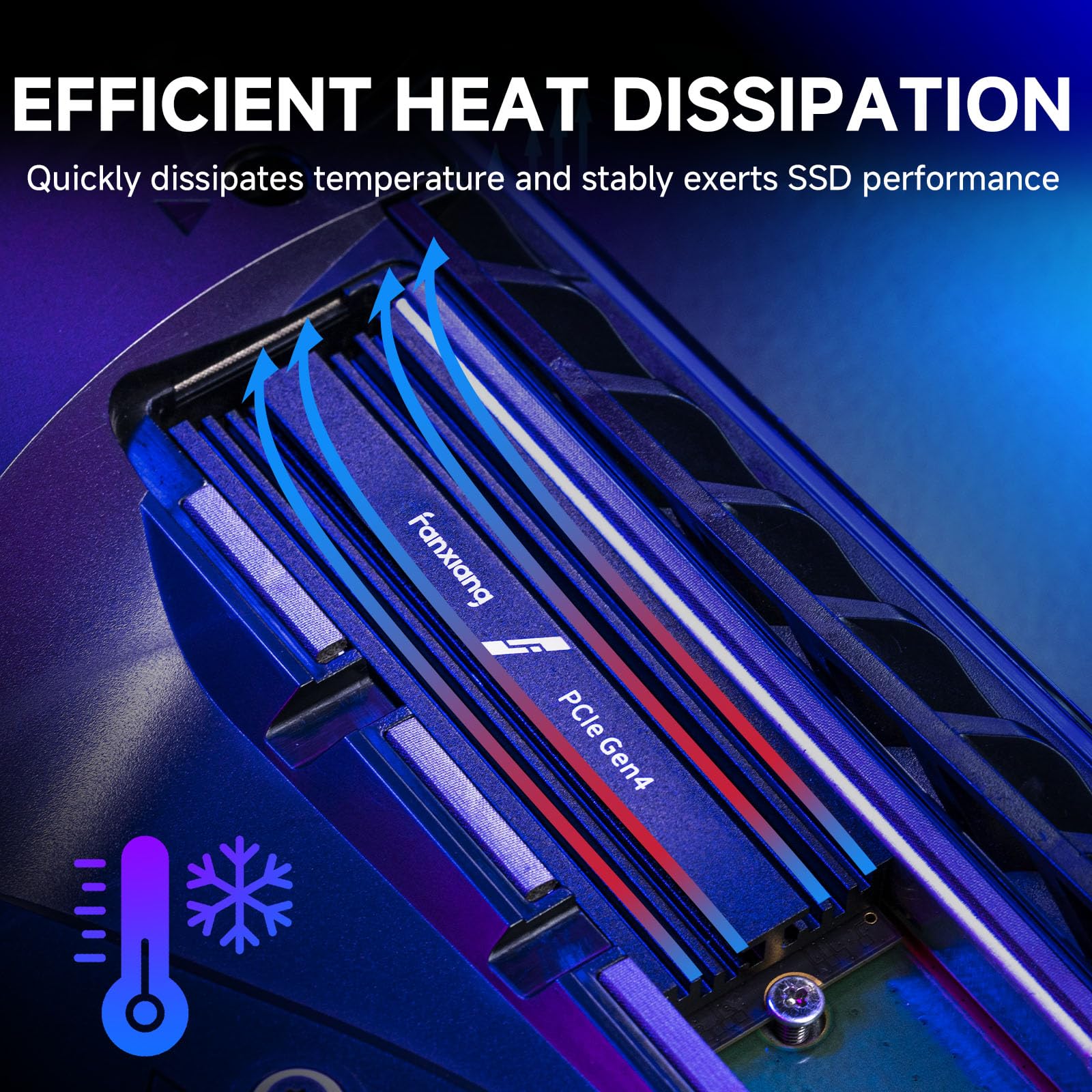 Fanxiang 2Tb Ssd W/Heatsink M.2 Ssd Nvme Pcie Gen4 Gaming Ssd M.2 2280, Up To 7100Mb/S Compatible With Ps5, Internal Solid State