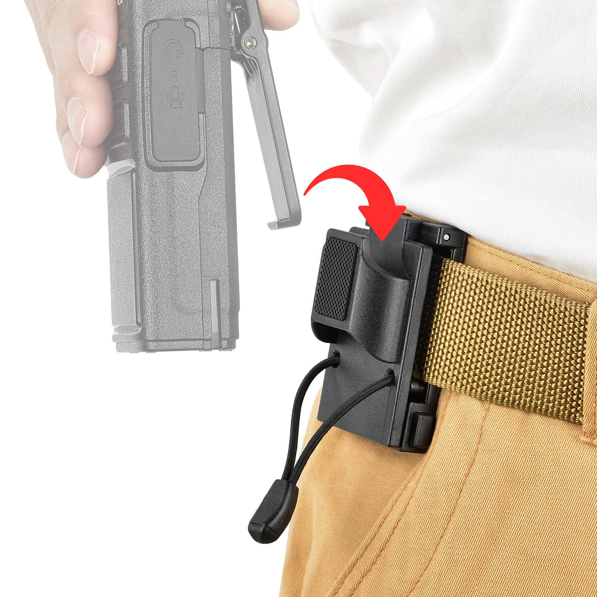 Iguerburn Radio Holster For Duty Belt Accessories For 1.75''/2''/2.25'' Belts, Radio Holder Law Enforcement Gear Walkie Talkie H
