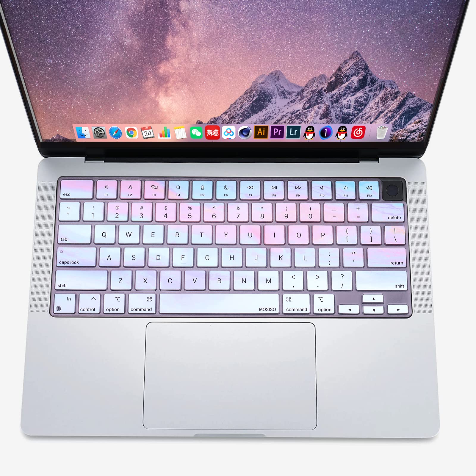 Mosiso Keyboard Cover Skin Compatible With Macbook Air 15 M3 A3114 M2 A2941/Air 13.6 M3 A3113 M2 A2681/Pro 14 M3 M2 M1 A2918 A29