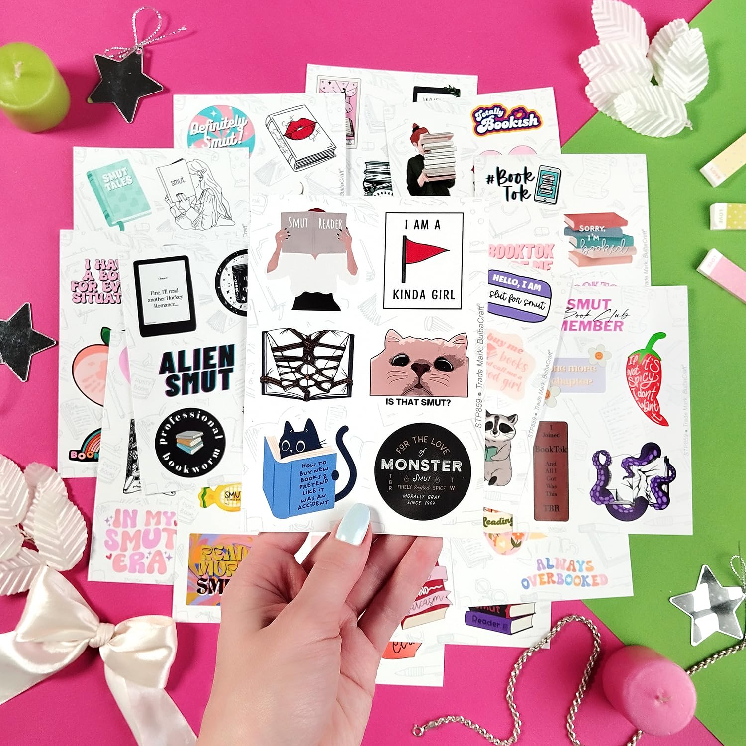 100Pcs Smu_Tty Book Stickers   Spicy Book Stickers For Kind Le, Book Tok Stickers, Bookish Stickers For Adults, Dark Romance Boo