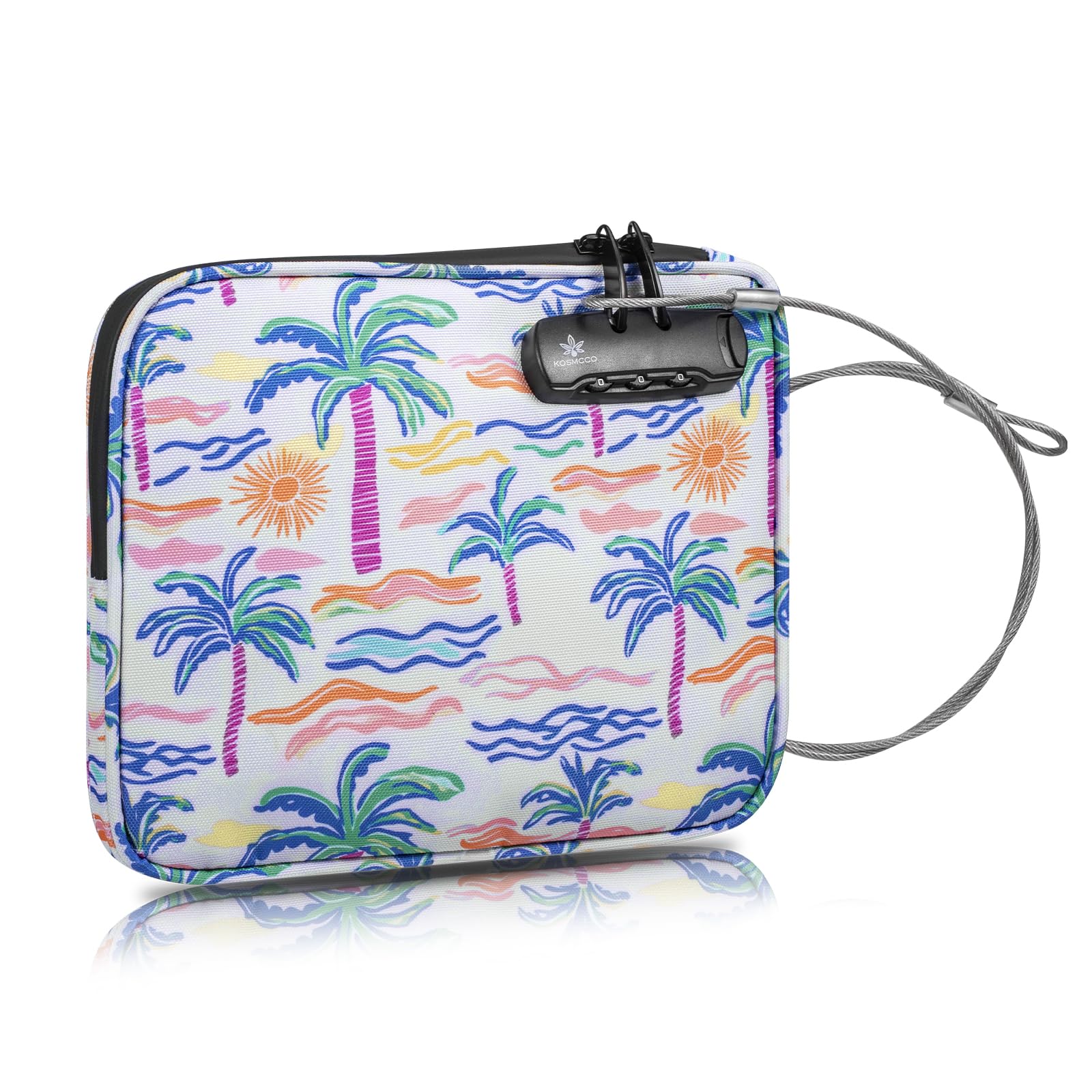 KOSMCCO Beach Locking Bag, 9x7.5 Inch Portable Safe for Phone, Wallet, Keys | Anti-Theft Locking Travel Pouch for Pool, Vacation