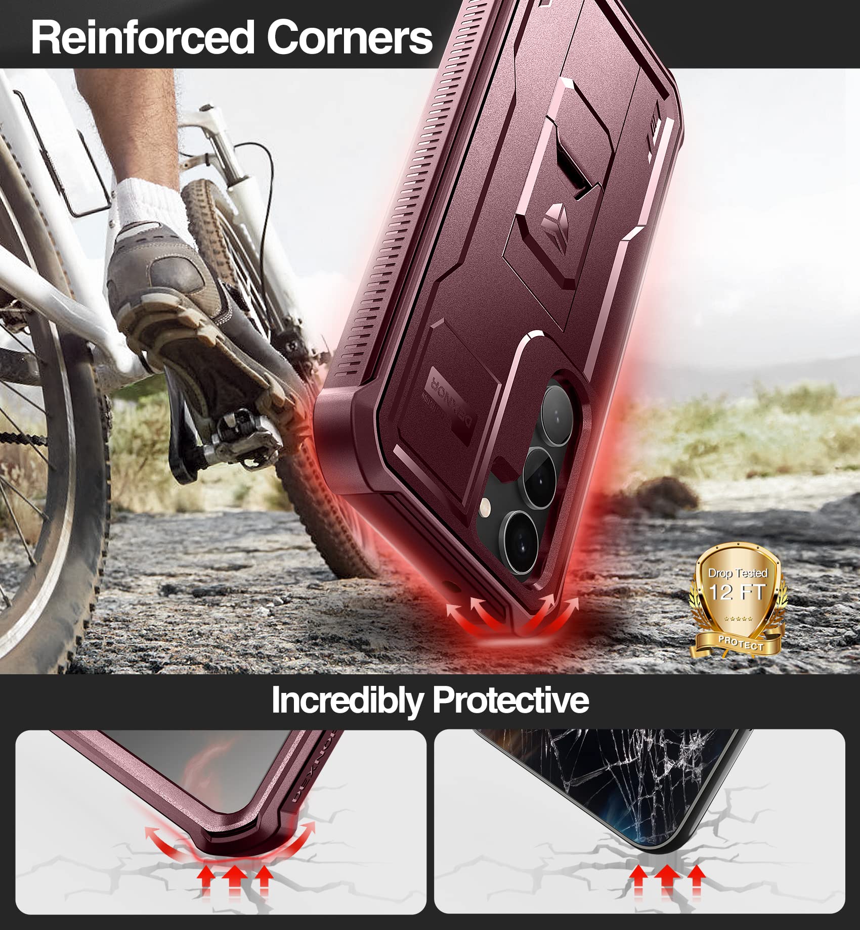 Dexnor Full Body Case For Samsung Galaxy S23 Plus 5G/6.6 Inches, [Extra Front Frame] Heavy Duty Military Grade Protection Built