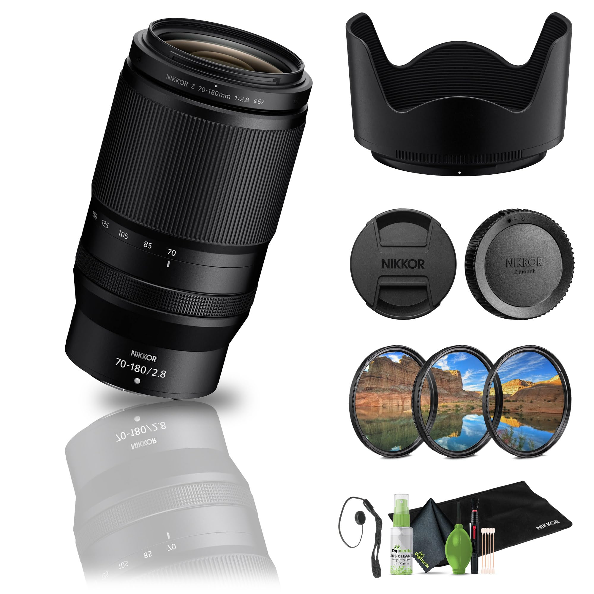 Nikon - NIKKOR Z 70-180mm f/2.8 Standard Zoom Lens for Z Mount Cameras (20120) + Filter Kit + Cap Keeper + Cleaning Kit