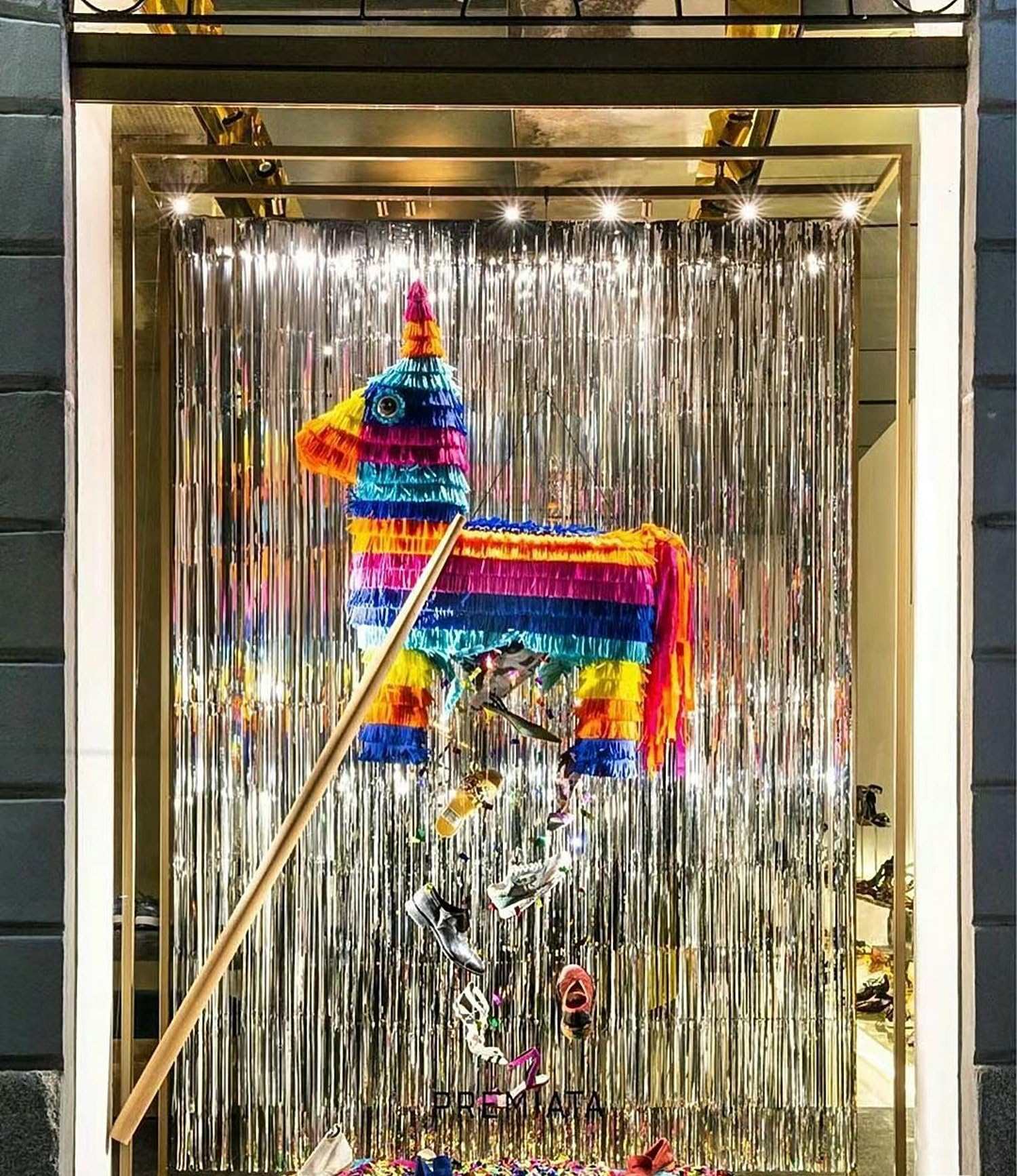 Goer 6.4 Ft X 9.8 Ft Metallic Tinsel Foil Fringe Curtains,Pack Of 2 Party Streamer Backdrop For Birthday,Graduation Decorations