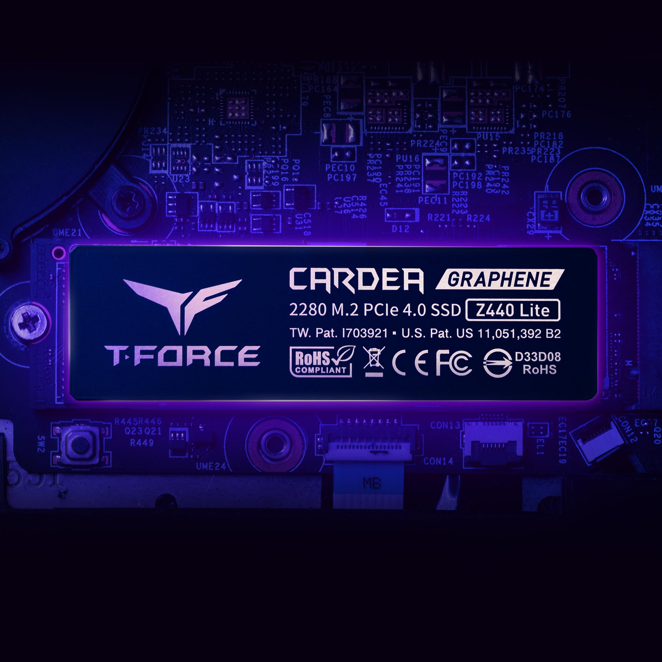 Teamgroup T Force Z440 Lite 1Tb Tlc Nand Nvme Phison Ps5021 E21T Pcie 4.0 Gen4X4 M.2 2280 Gaming Ssd With Graphene Heat Spreader