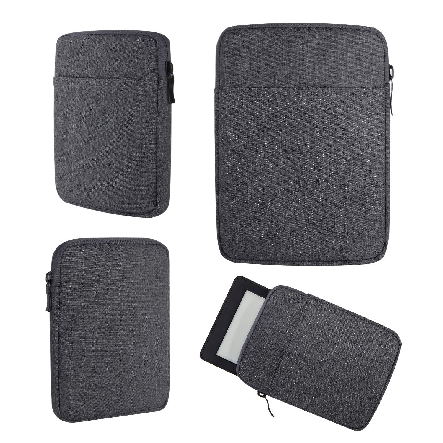 E Reader Sleeve Case Bag For 6 Inch Ebook Reader Tablet Protective Cover Pouch (Dark Gray)