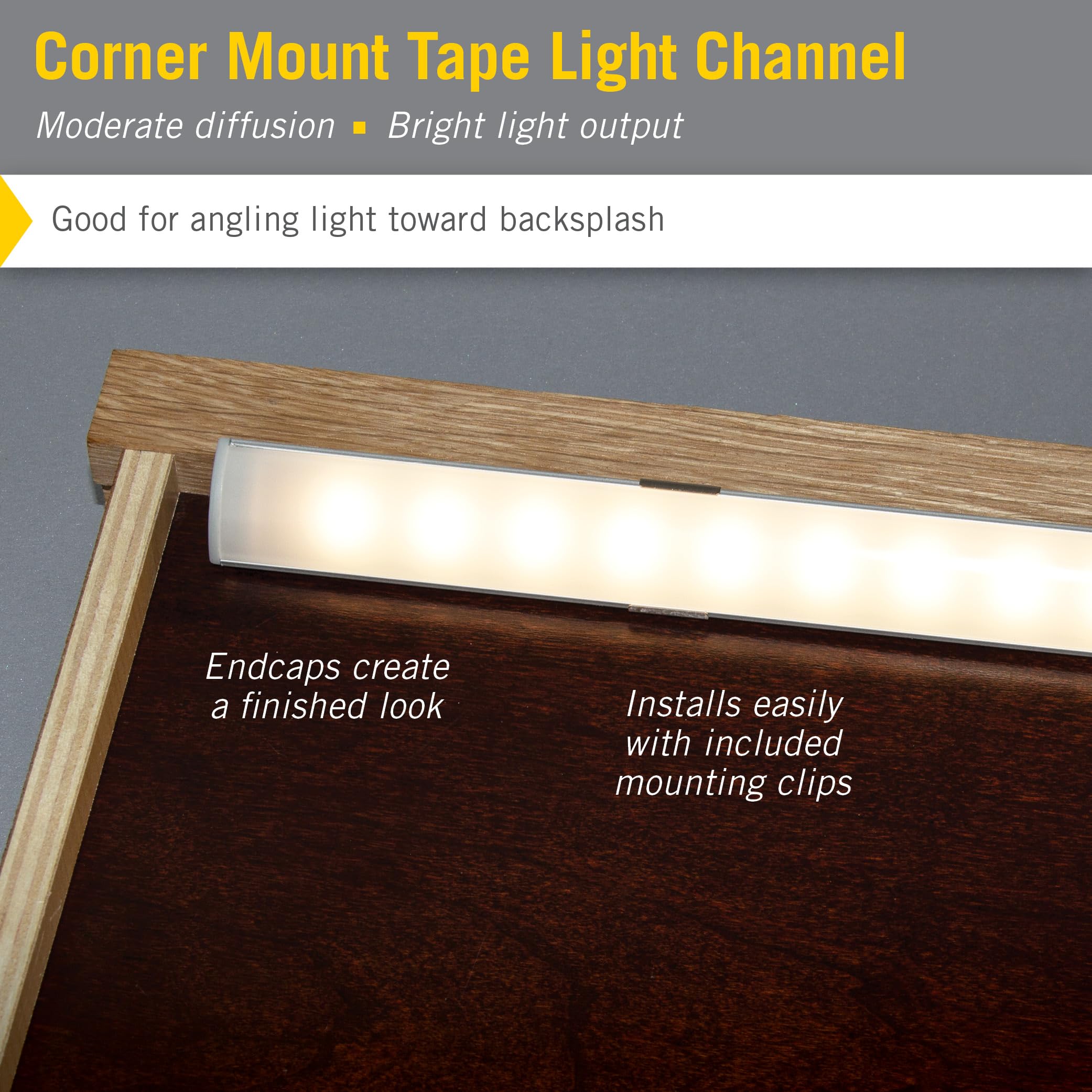 Armacost Lighting 960051 Led Tape Light Channel Mount With Diffuser, Silver