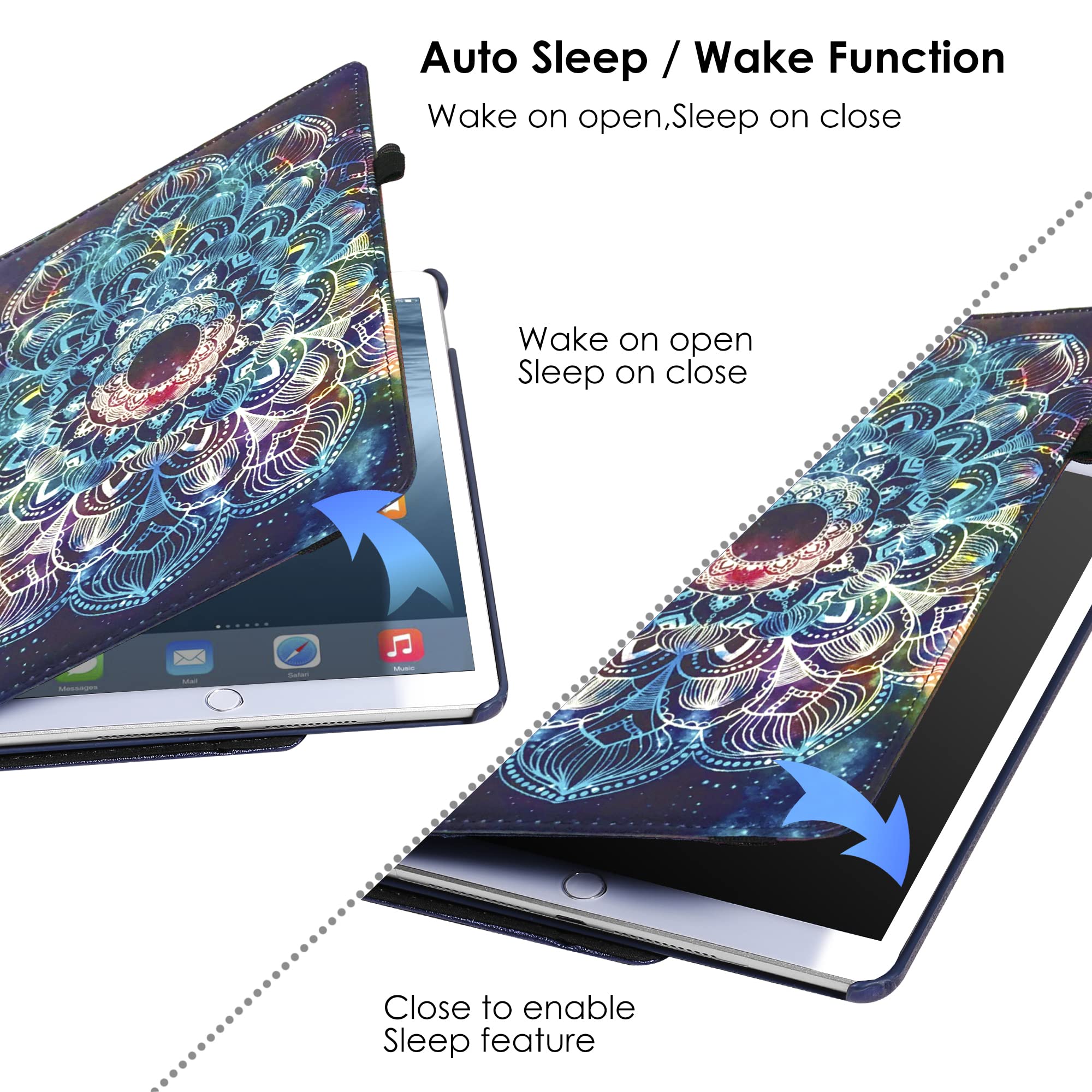 Rotating Case For Ipad 9Th Generation (2021) / 8Th Generation (2020) / 7Th Gen (2019) 10.2 Inch  360 Degree Rotating Multi Angle