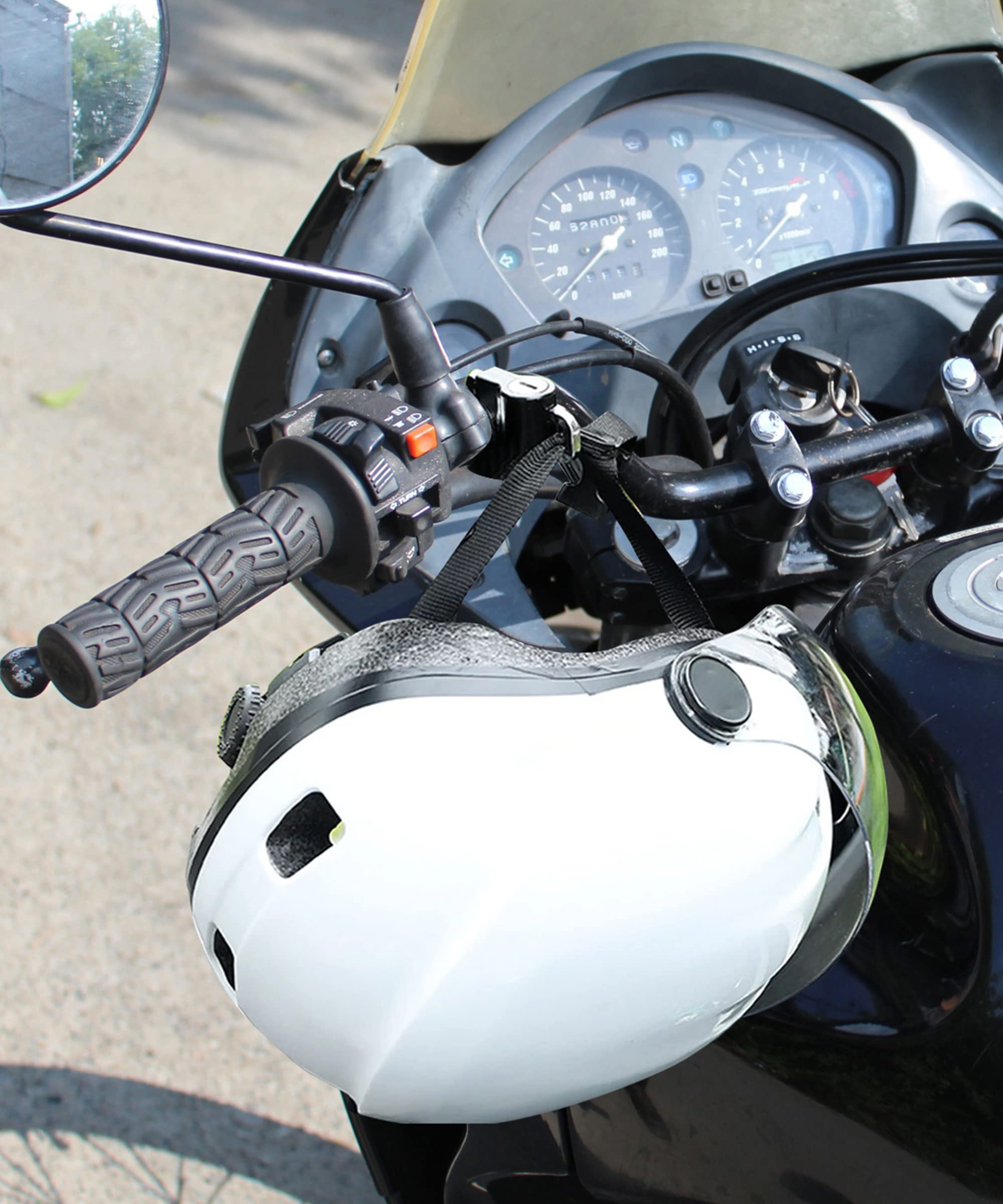 Esewalas Motorcycle Helmet Lock Anti Theft,Universal Helmet Lock Anti Theft Helmet Lock Cable,Tamper Proof Helmet Security Lock