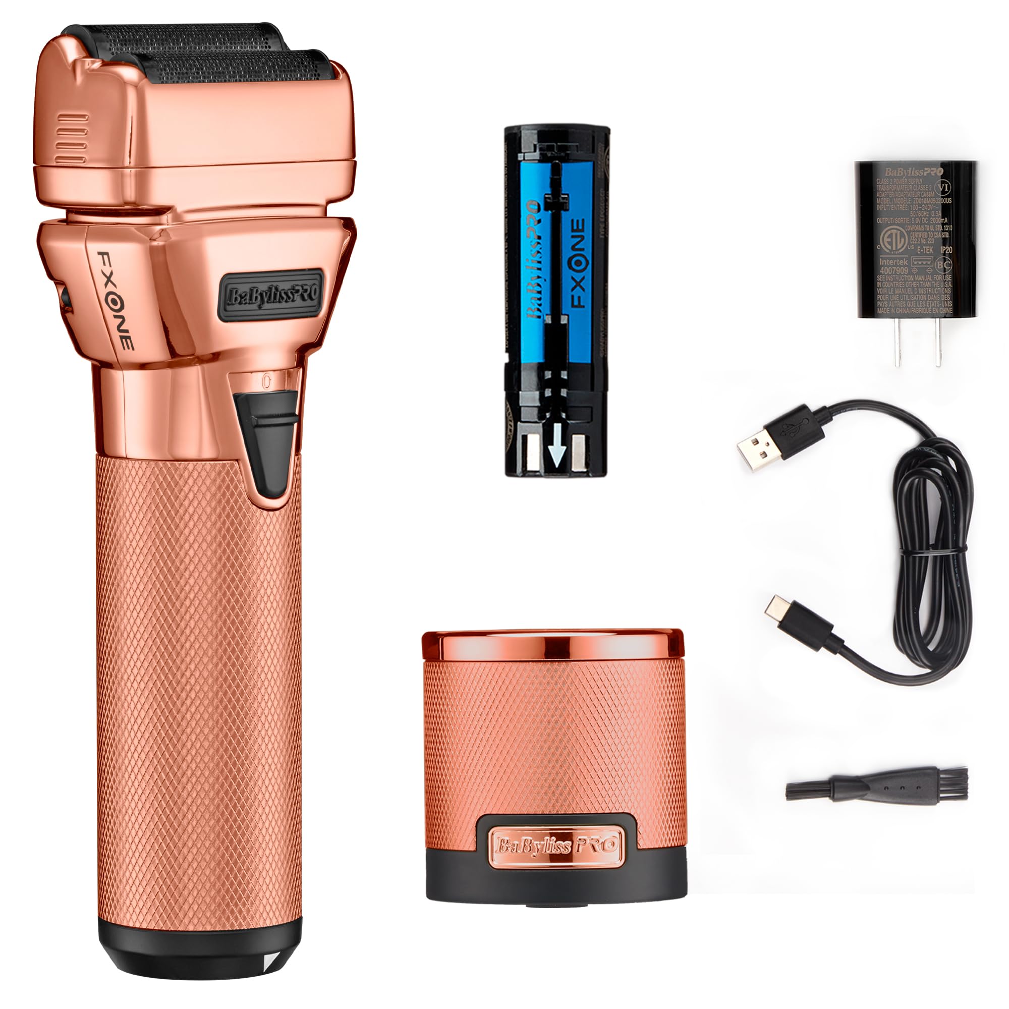 Babylisspro Fxone Rosefx All Metal Double Foil Stick Shaver With Interchangeable Battery
