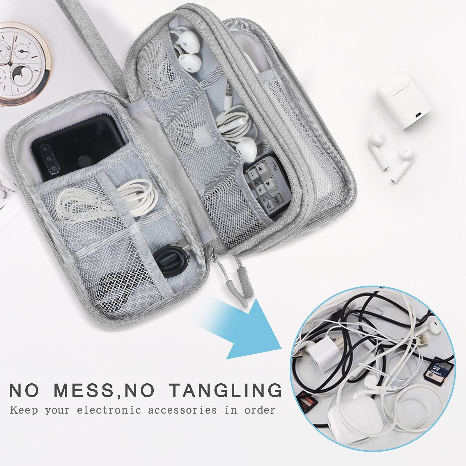 Skycase Electronic Organizer Travel Case   Waterproof Travel Cord Organizer Pouches For Organization, Cable Organizer, All In On