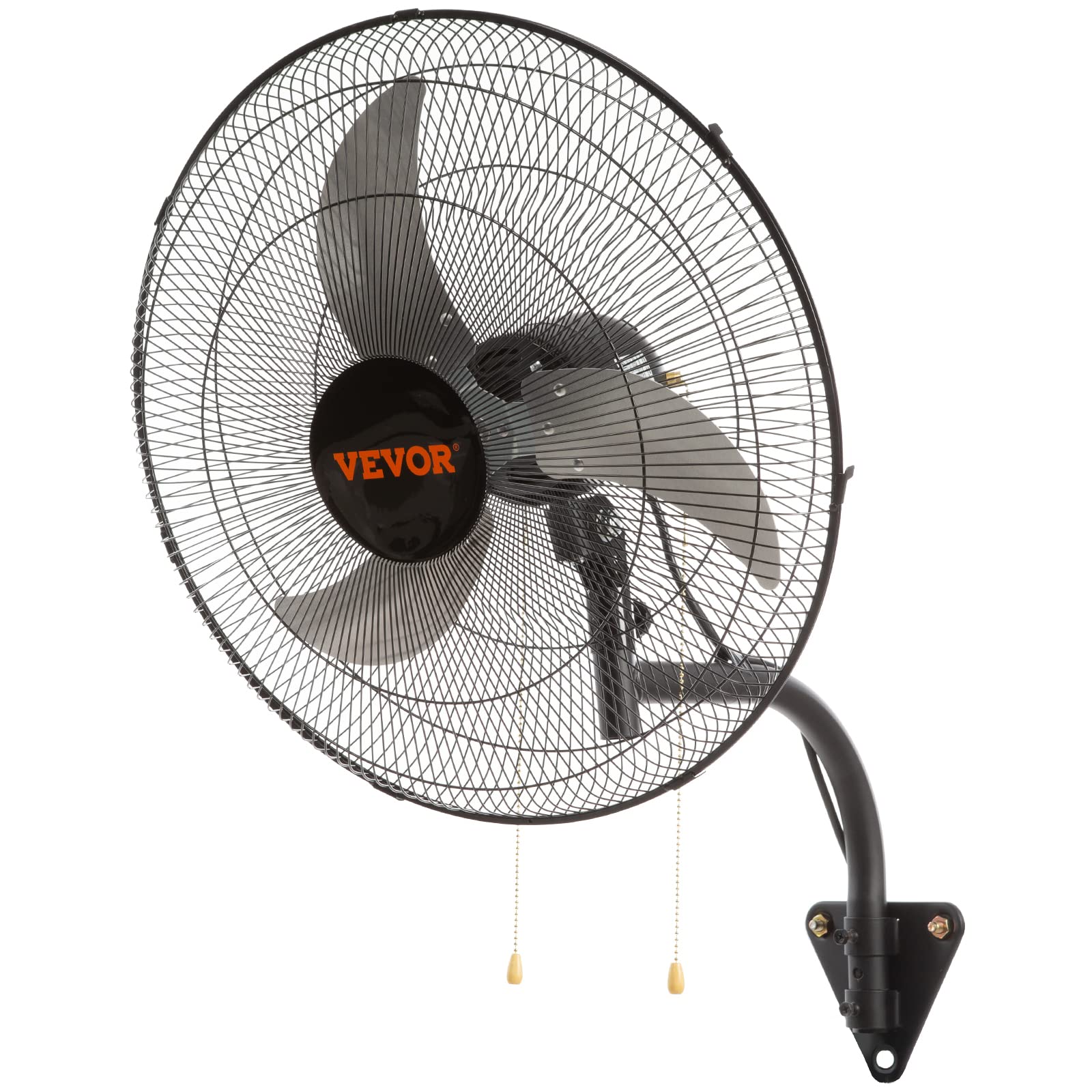 Vevor 20 Inch Wall Mount Fan Oscillating, 3 Speed High Velocity Max. 4650 Cfm Industrial Wall Fan For Indoor, Commercial, Reside
