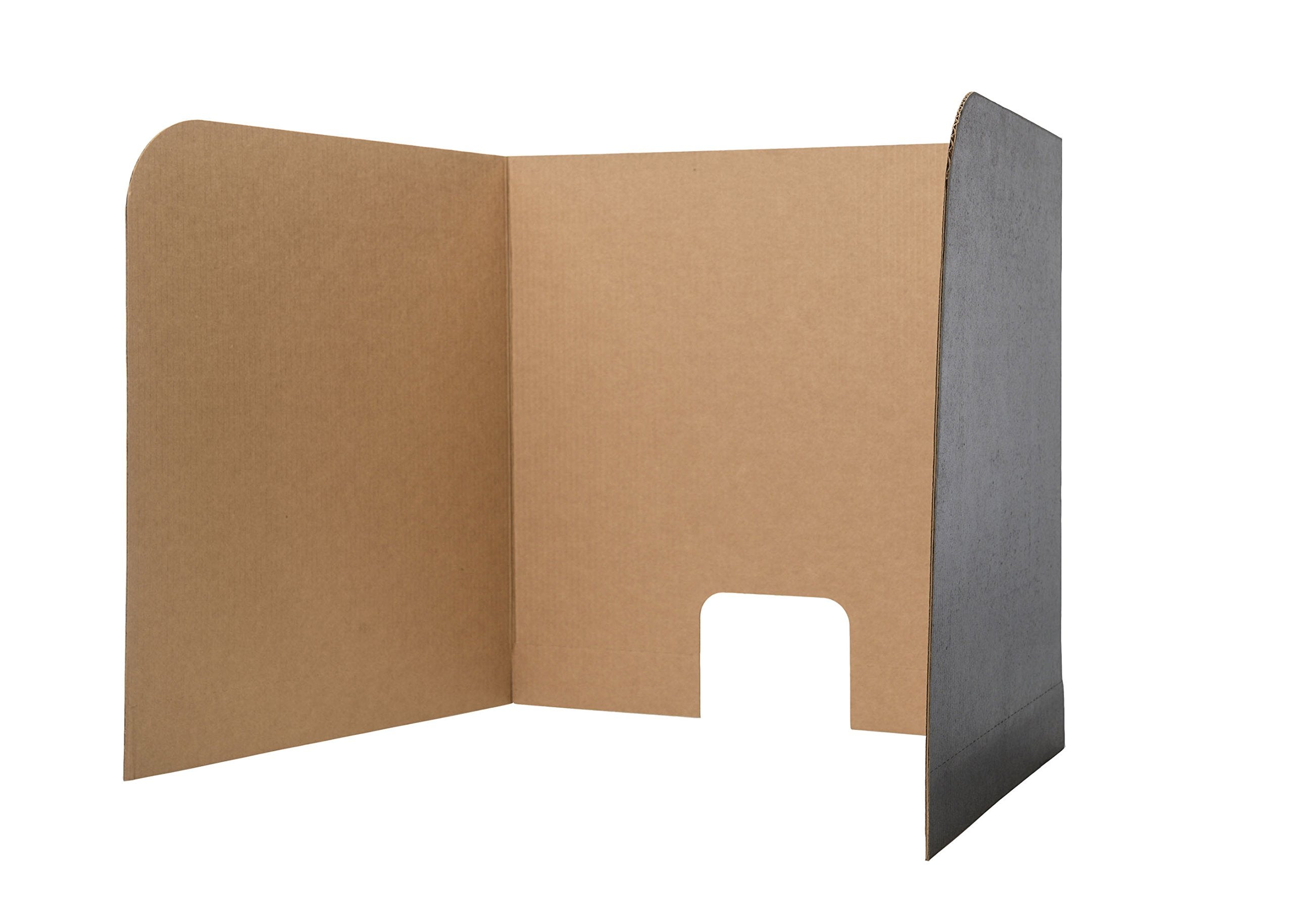 Flipside Products 70'' X 23'' Black Desktop Privacy Screen, Large, Dividers For Laptops And Computers, Reduce Distractions, Test