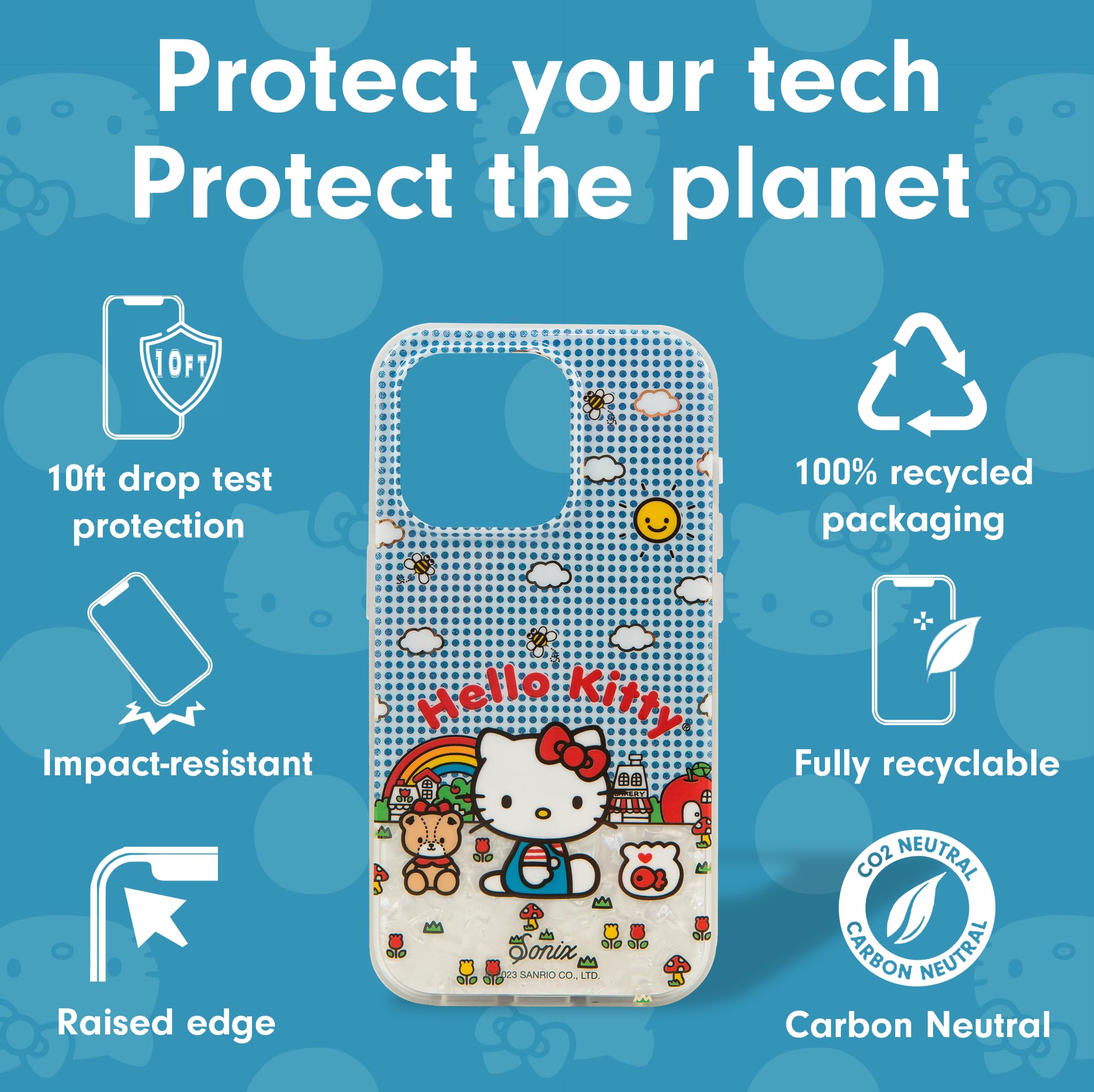 Sonix Case For Iphone 15 Pro | Compatible With Magsafe | 10Ft Drop Tested | Good Morning Hello Kitty