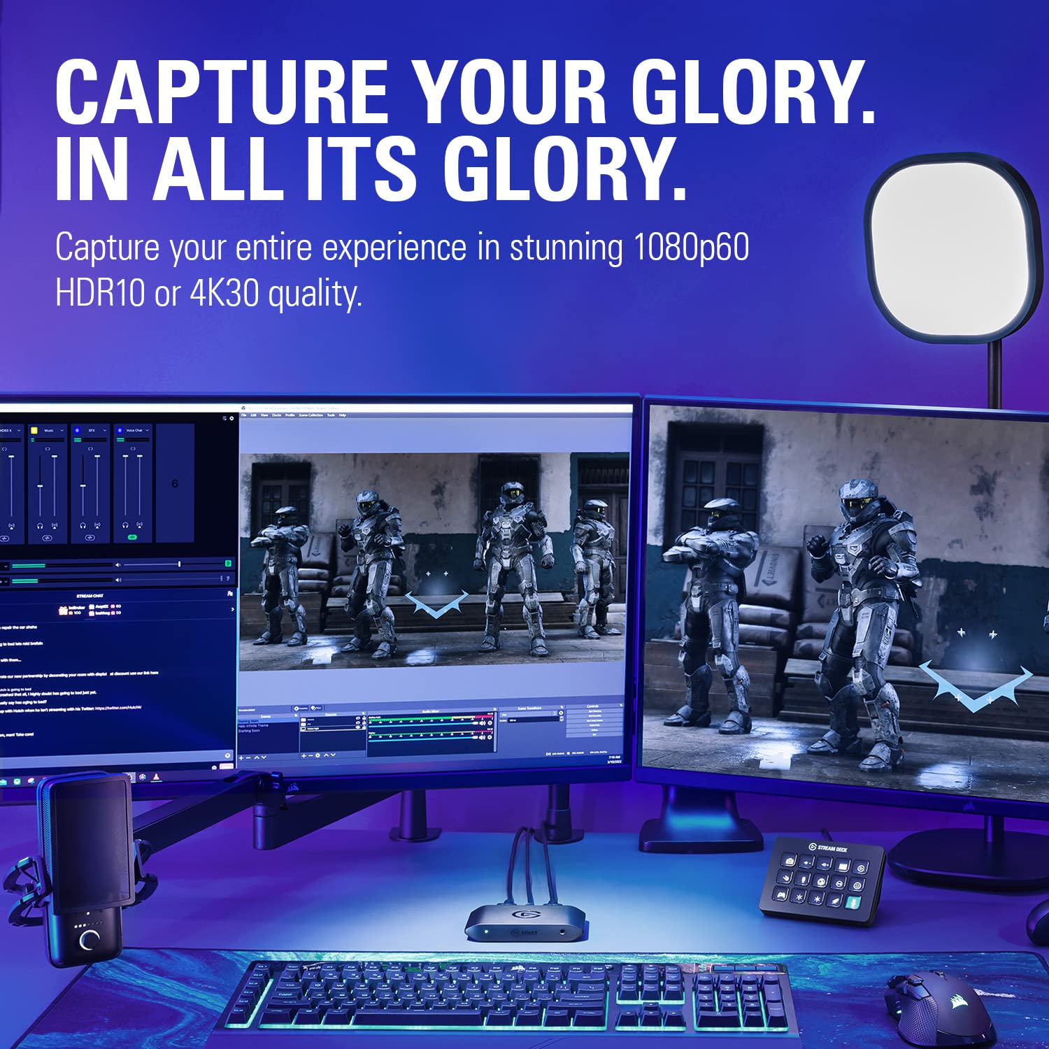 Elgato Hd60 X External Capture Card   Stream And Record In 1080P60 Hdr10 Or 4K30 Hdr10 With Ultra Low Latency On Ps5, Ps4/Pro, X