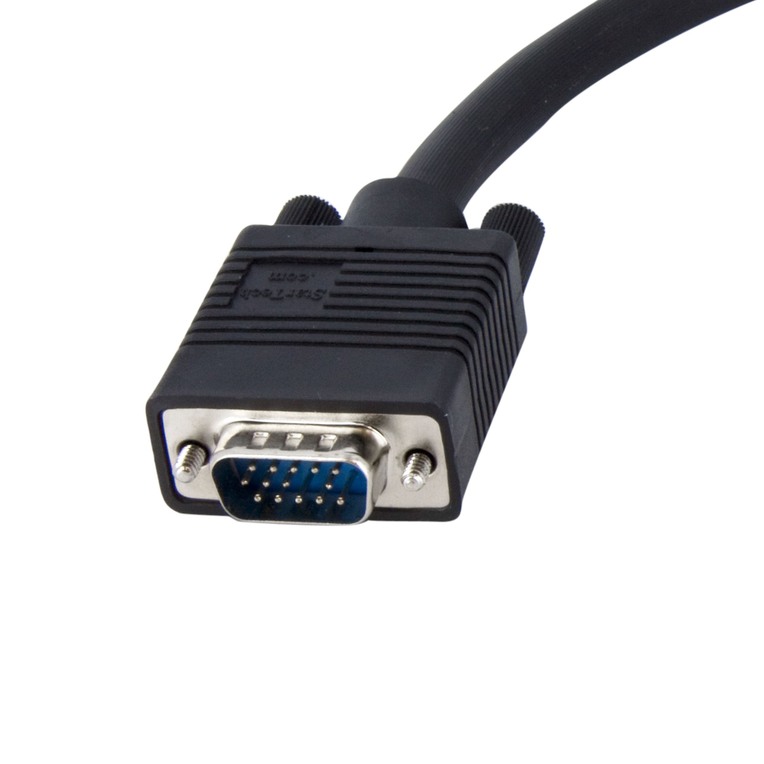 StarTech.com 1 ft. (0.3 m) VGA to BNC Cable   HD15 VGA to 5 BNC   Male/Female   BNC Cable   (VGABNCMF1),Black