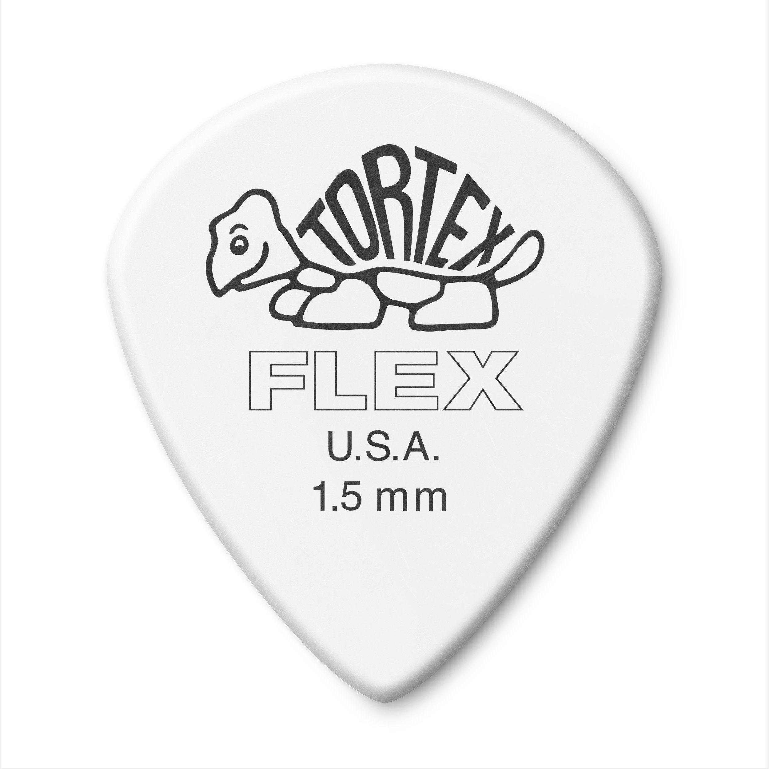Jim Dunlop Tortex Flex Jazz Iii, 1.5Mm, White Guitar Picks (468P1.5)