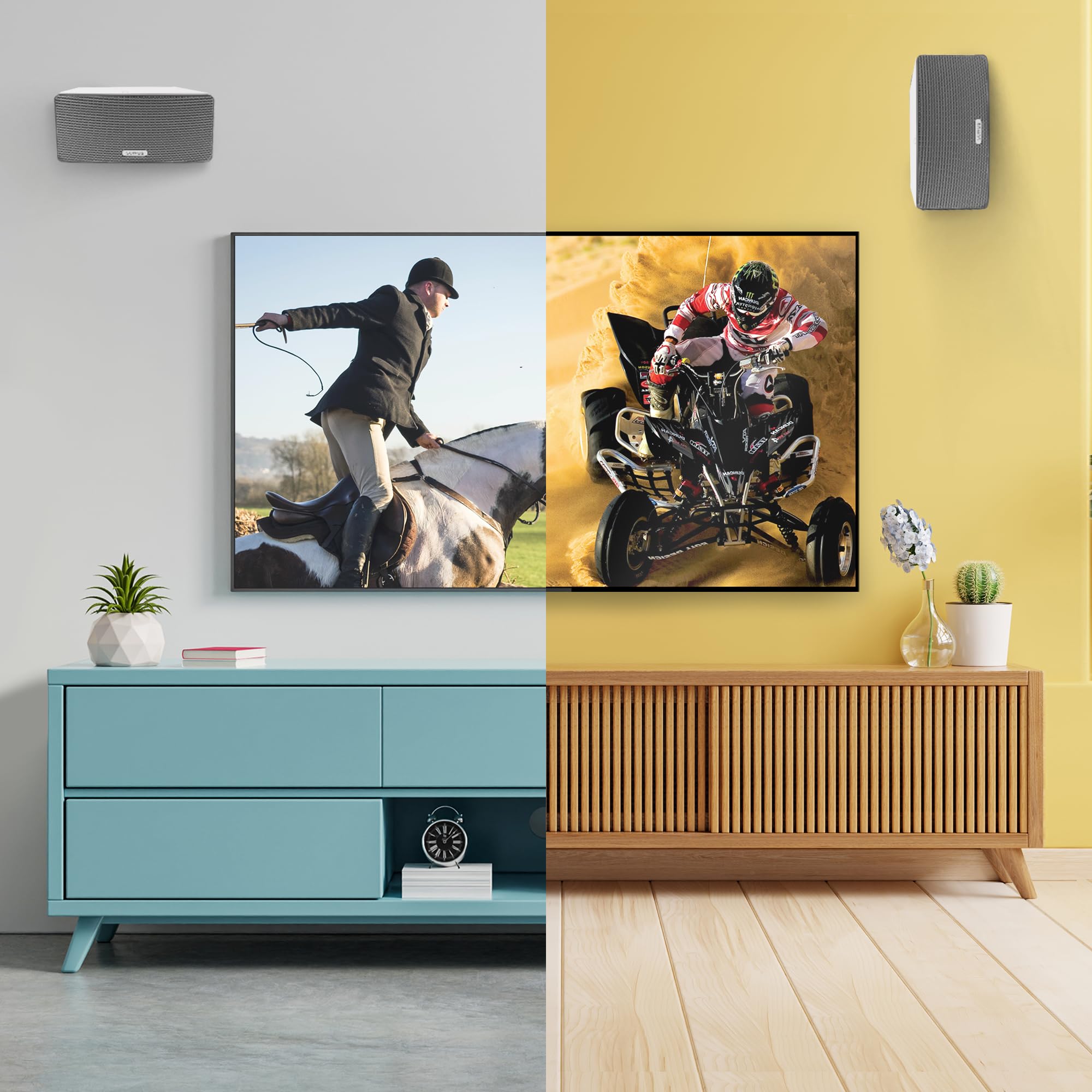 Play 3 Wall Mount White, Compatible With Sonos Play:3, Adjustable Swivel & Tilt Mechanism, Mounting Bracket Includes All Fixings