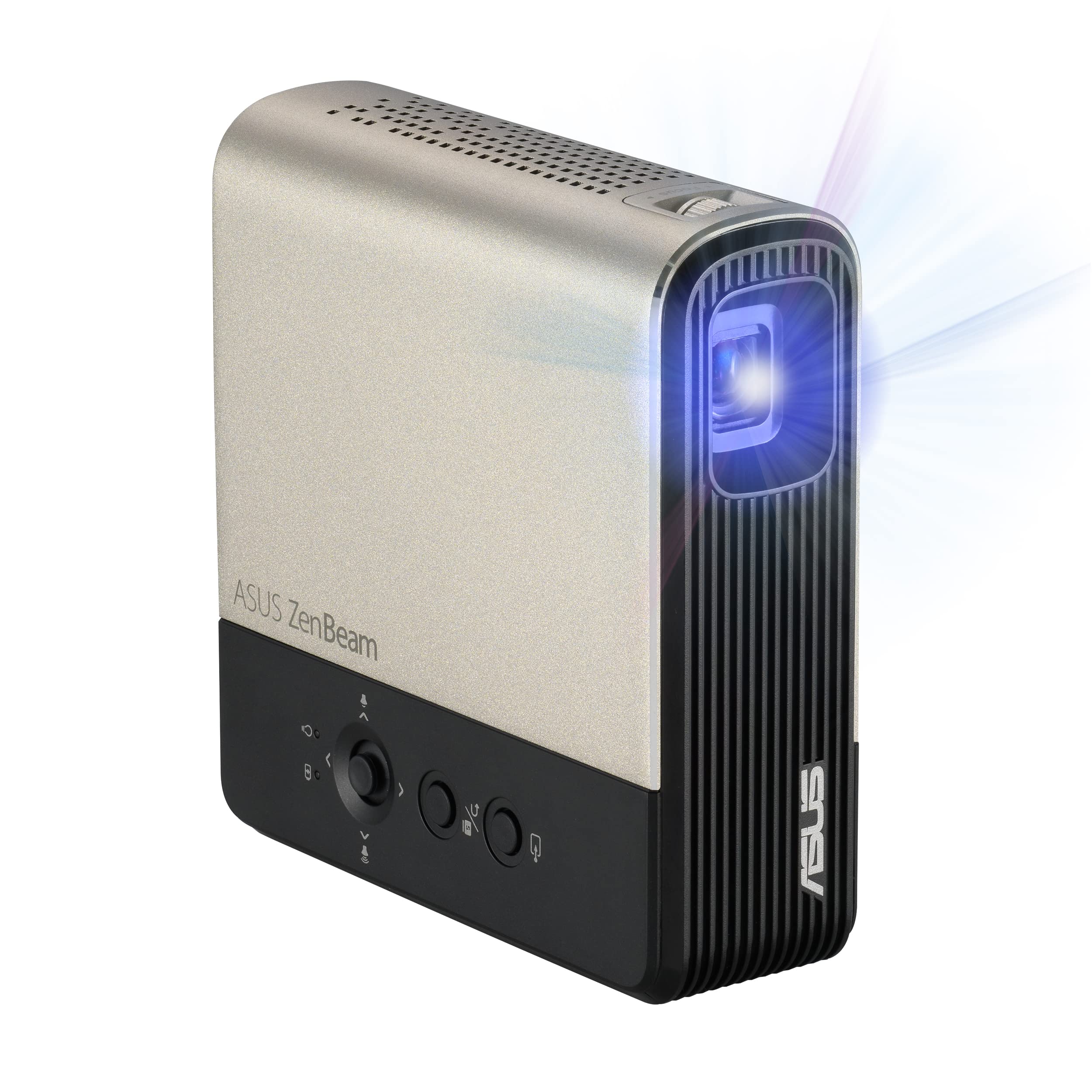 ASUS ZenBeam E2 Mini LED Wireless Portable Projector - Mini Projector for Smartphone mirroring, Built-in Battery & Speakers for 