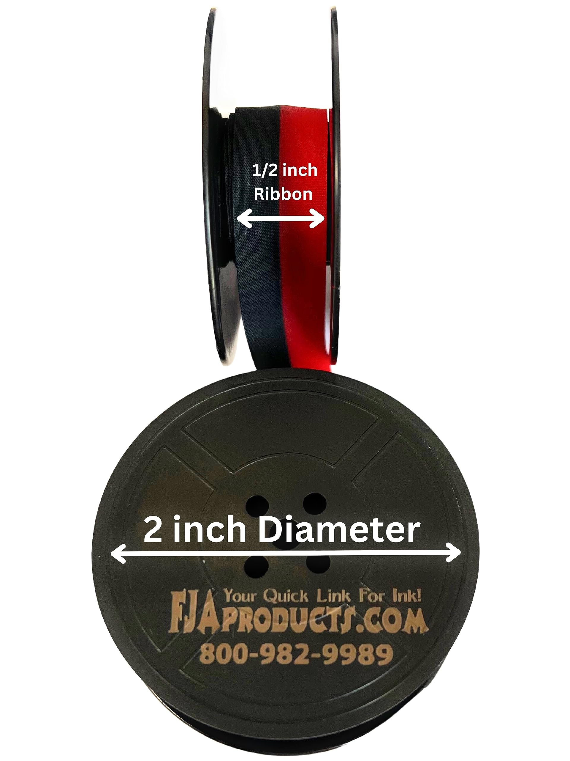 Sears Portable Typewriter Ribbon Black And Red Ribbon 2 Inch Spool 1/2 Inch Ribbon