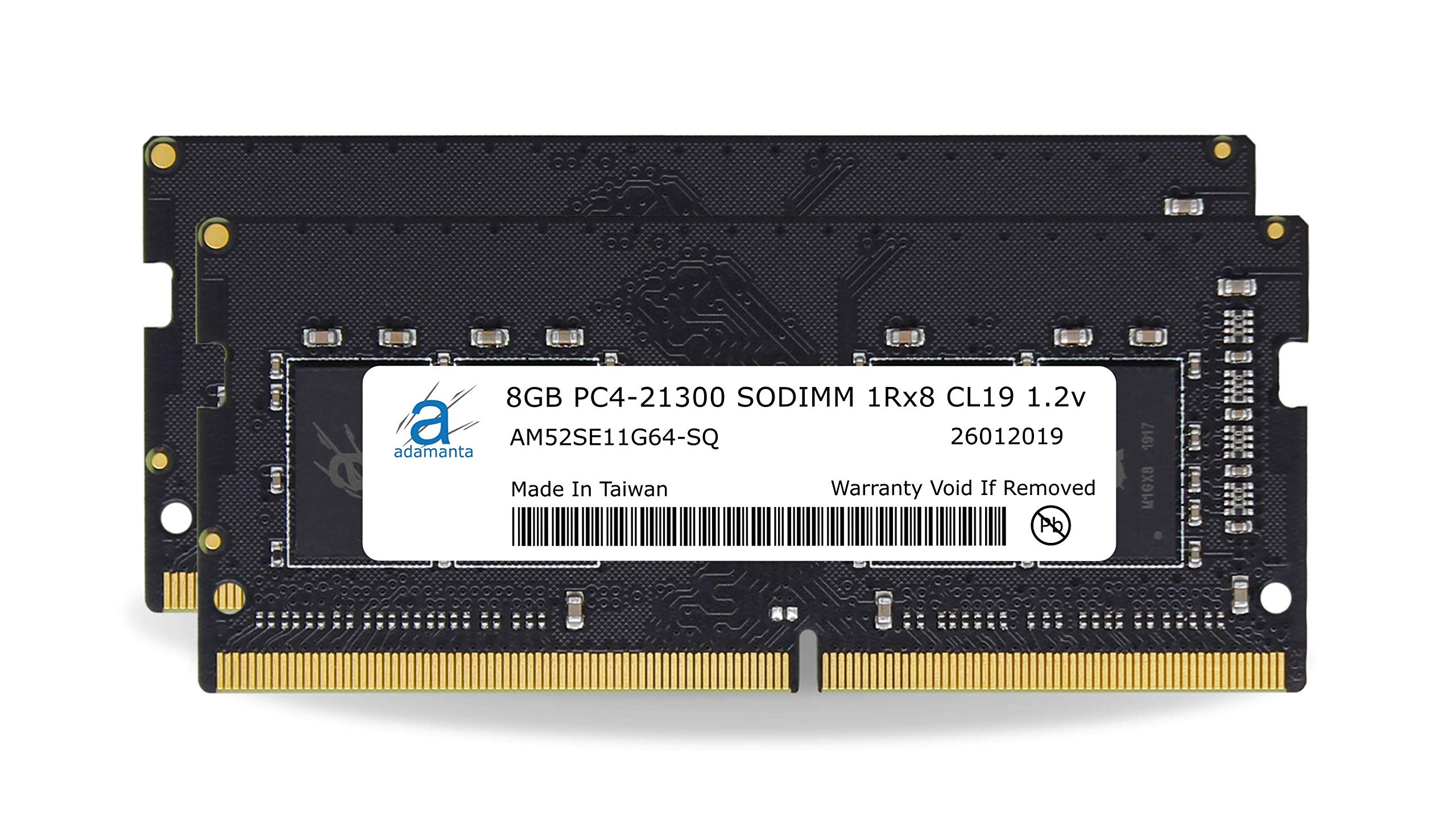 Adamanta 16Gb (2X8Gb) Ddr4 2666Mhz (Or 2133Mhz Or 2400Mhz) Pc4 21300 Sodimm 1Rx8 Cl19 1.2V Non Ecc Unbuffered Notebook Laptop Ra