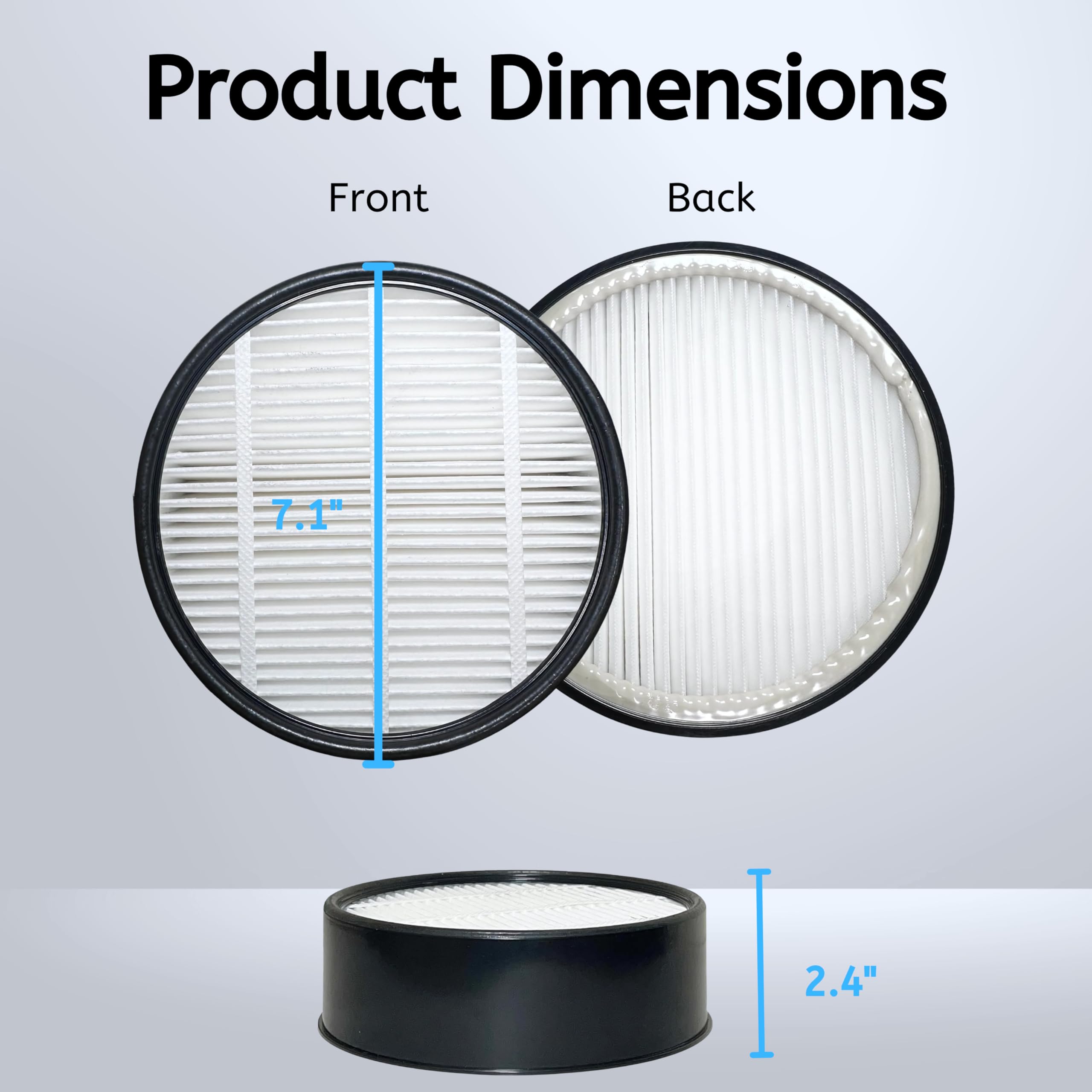 Nispira Filter Replacement For Holmes Egg Air Purifier 360 Hap600B Tu True Hepa Air Intake Removes Dust, Contaminants, 1 Pack