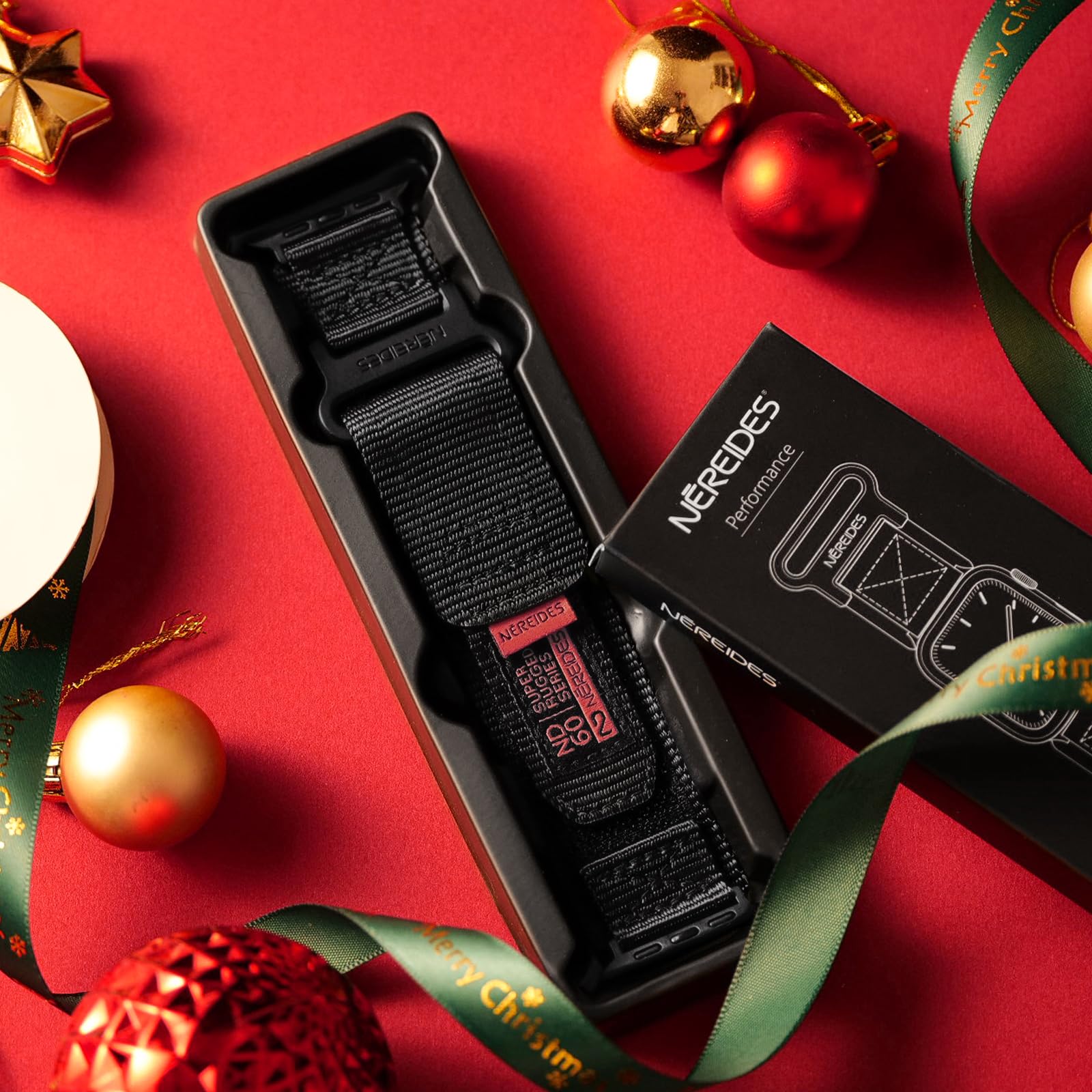 Nereides Compatible With Apple Watch Band Ultra 1/2, Nylon Sports Strap With Woven Design For 49Mm (Xl, Black)