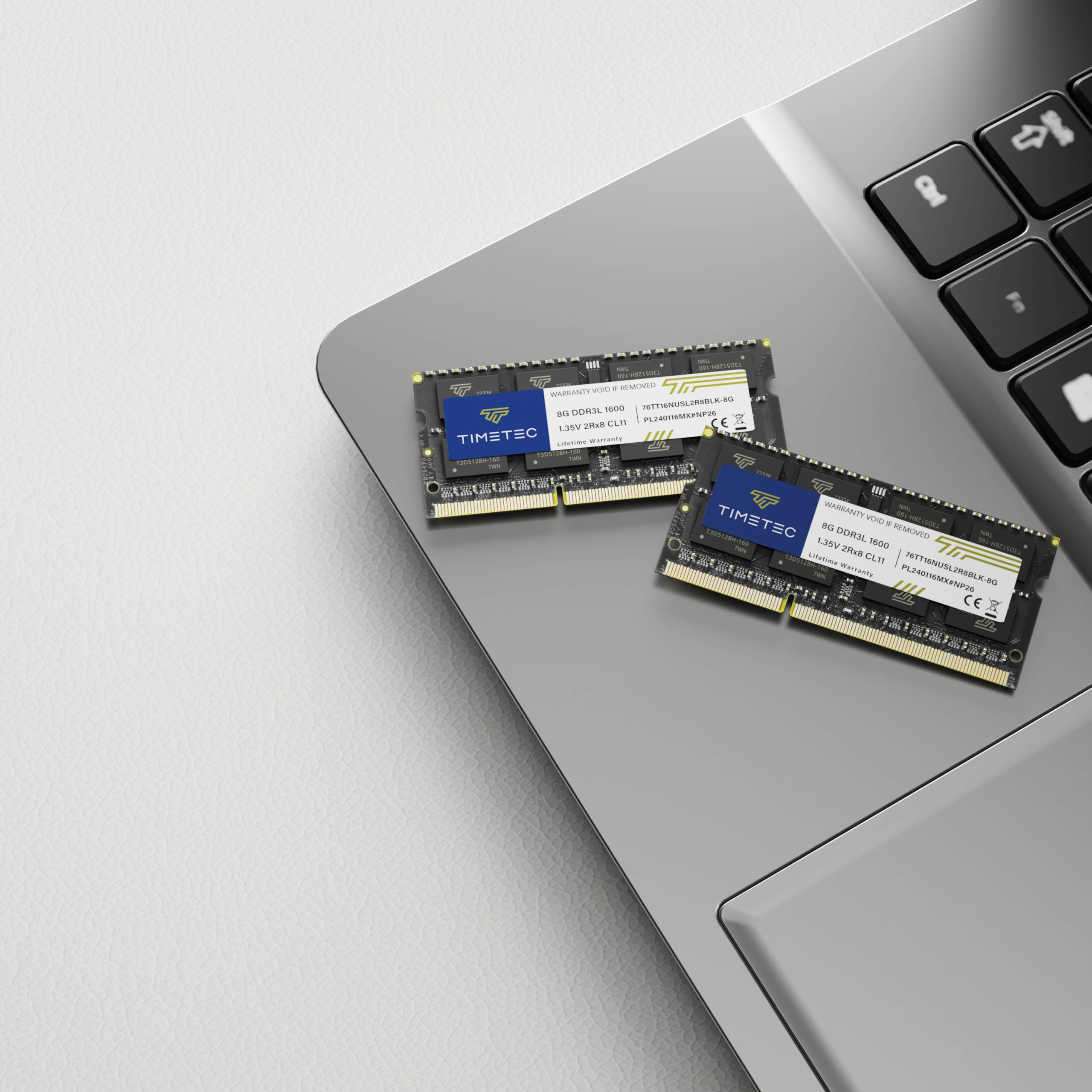 Timetec 80Gb Kit(10X8Gb) Ddr3L / Ddr3 1600Mhz (Ddr3L 1600) Pc3L 12800 / Pc3 12800 Non Ecc Unbuffered 1.35V/1.5V Cl11 2Rx8 204 Pi