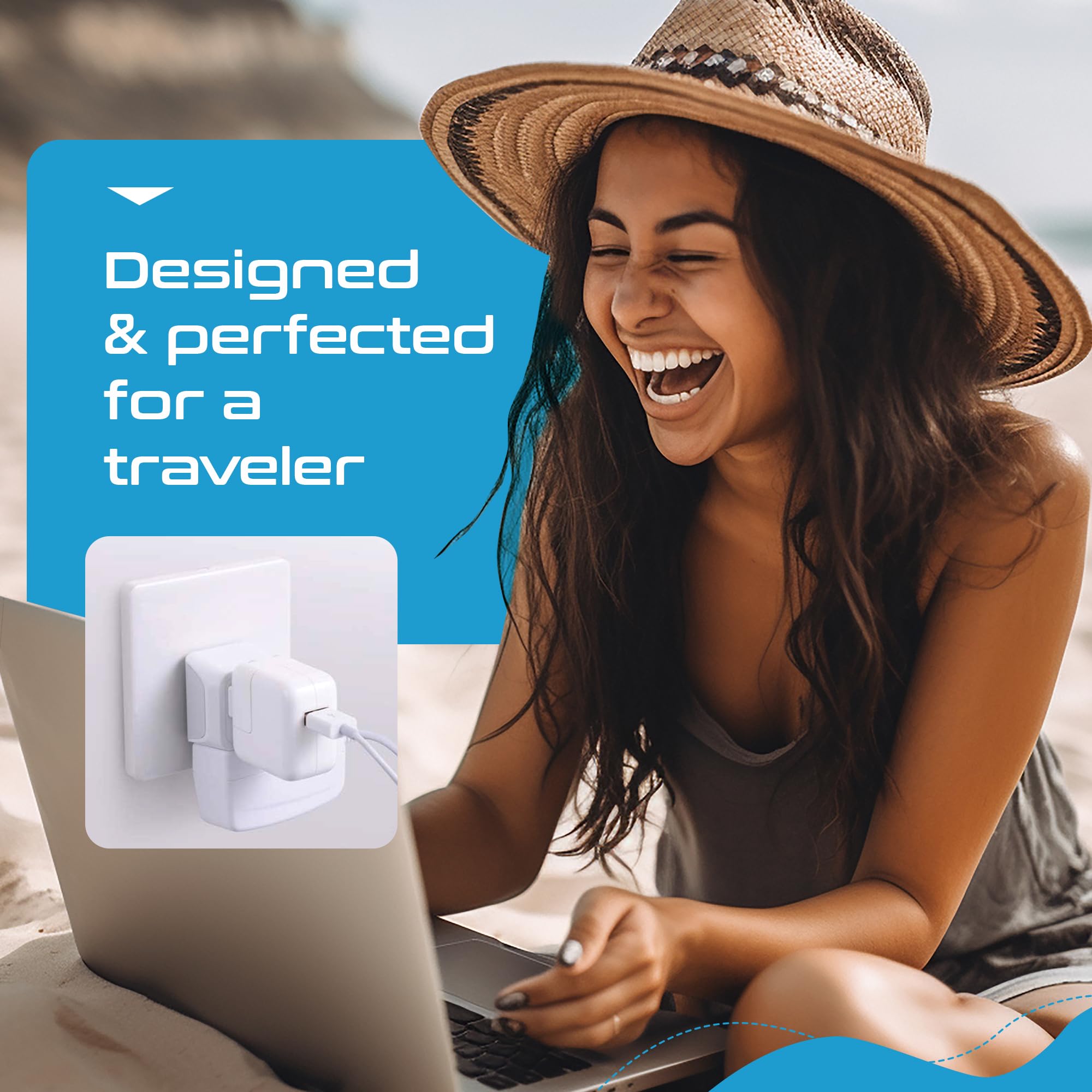Ceptics Israel Plug Adapter   2 In 1 Type H Adapter, Us To Jersusalem Plug Adapter   Israel, Palestine Travel Adapter Plug,   Dual Usa Inputs, Ce, Rohs   3 Pack