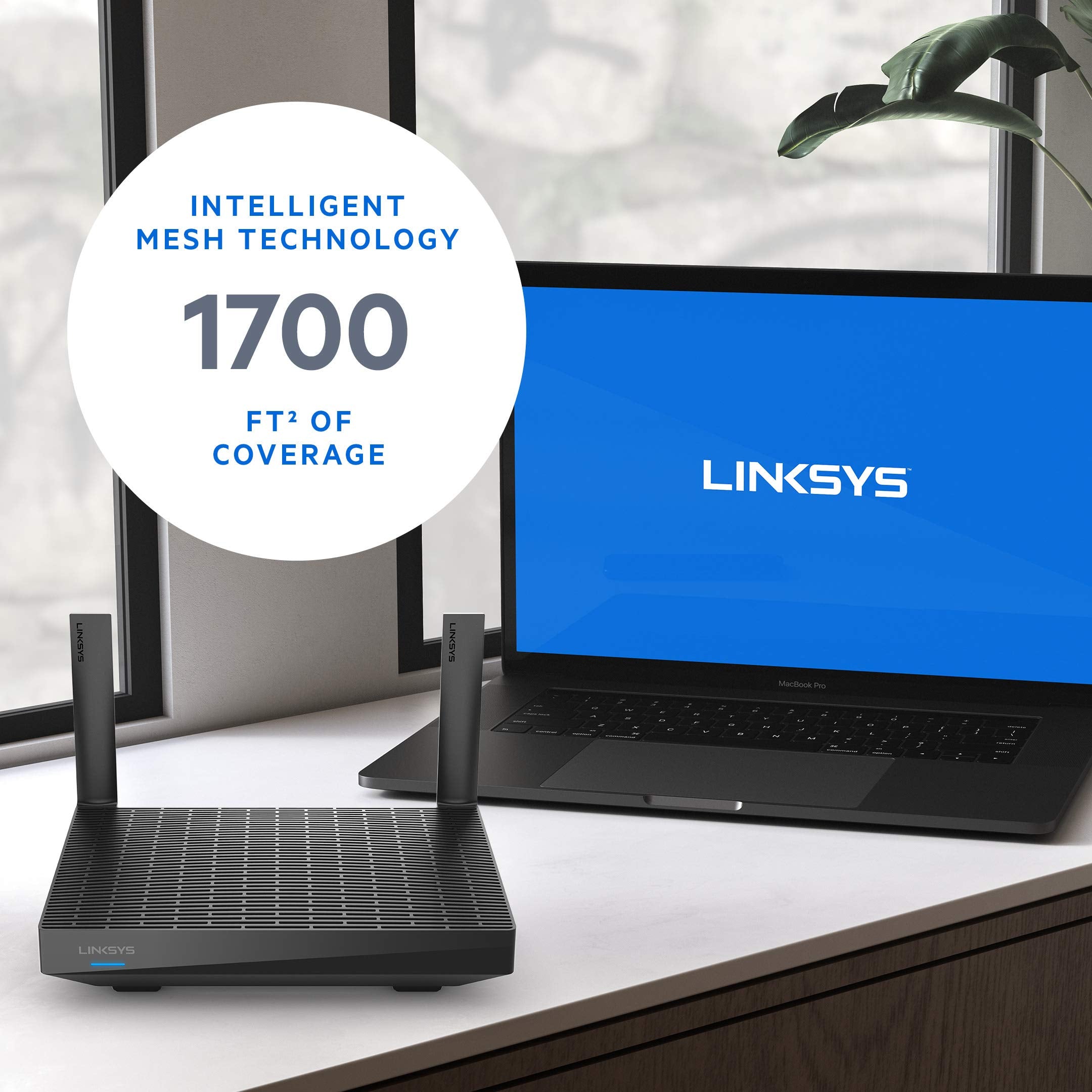 Linksys Mesh Wifi 6 Router, Dual Band, 1,700 Sq. Ft Coverage, 25+ Devices, Speeds Up To (Ax1800) 1.8Gbps   Mr7350