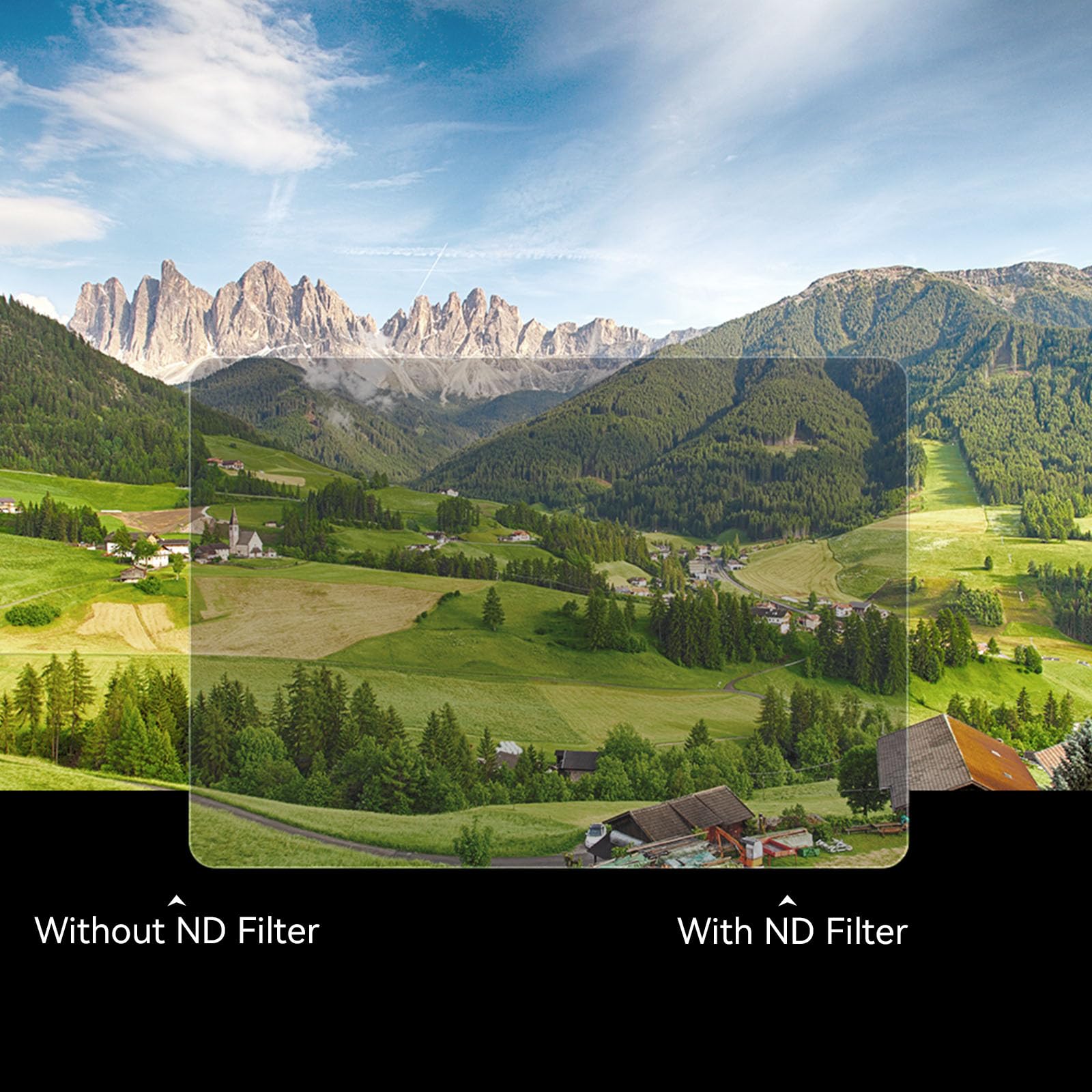 Smallrig 4 X 5.65 Nd 0.6 (2 Stop) Filter, Square Neutral Density Filter, 4Mm Thick Multi Layer Coated B270 Optical Glass, 25% Li