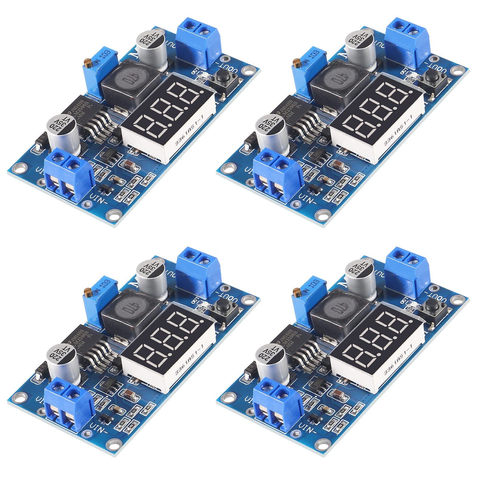Alinan 4Pcs Lm2596 Buck Converter Step Down Adjustable Module Dc Dc High Efficiency Voltage Regulator 3A Dc Dc 3 40V To 1.5 35V