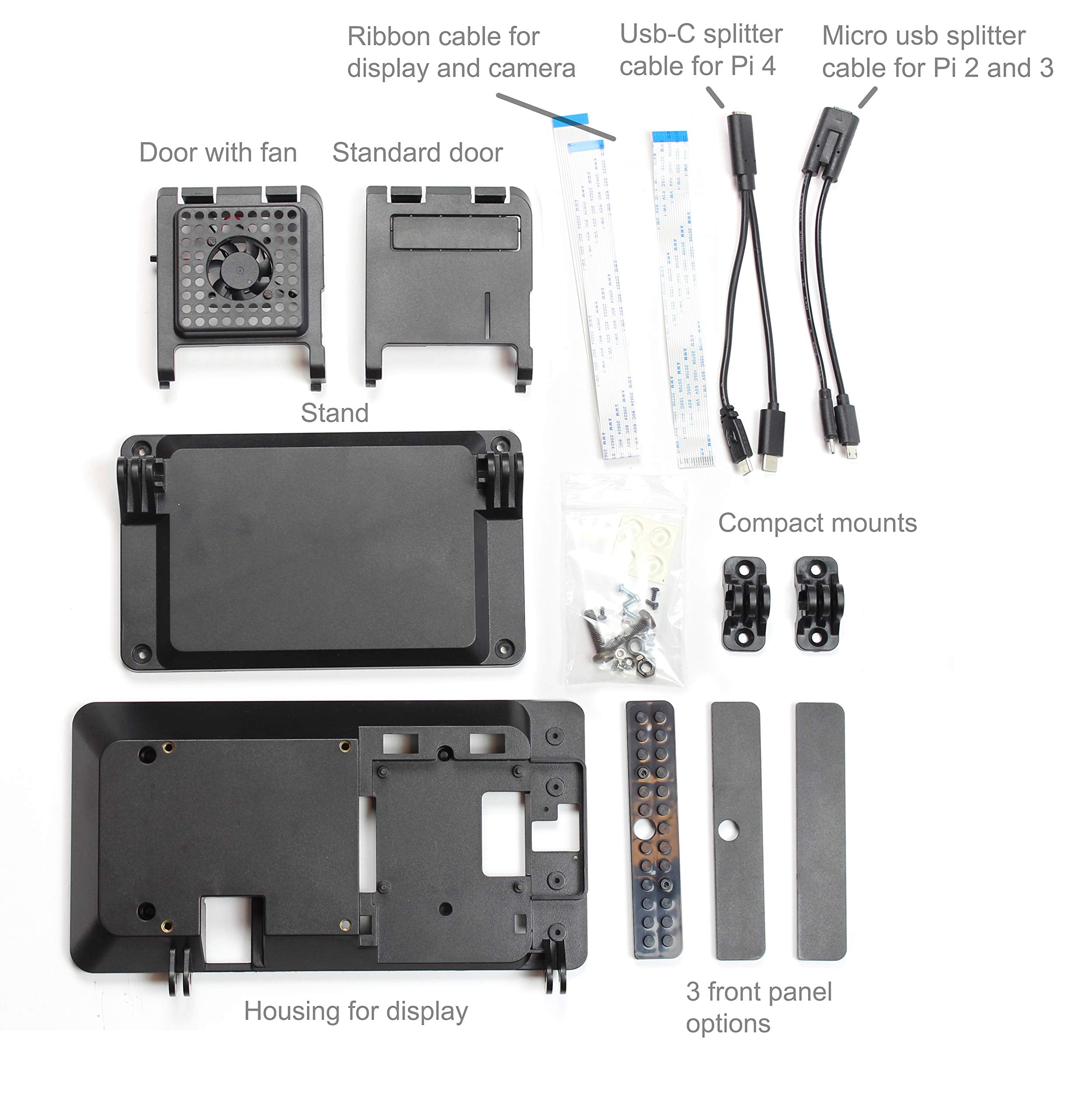 Smartipi Touch 2   Case For The Official Raspberry Pi 7'' Touchscreen Display   With Cooling Fan