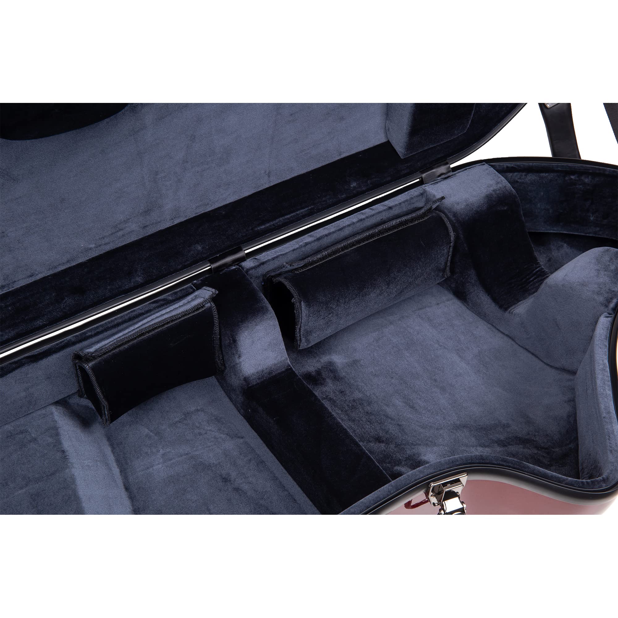 Crossrock Pro Grade Baritone Saxophone Case | Crimson Sonar Gloss, Tsa Lock, Rolling Design, Elite Protection & Tri Carry System