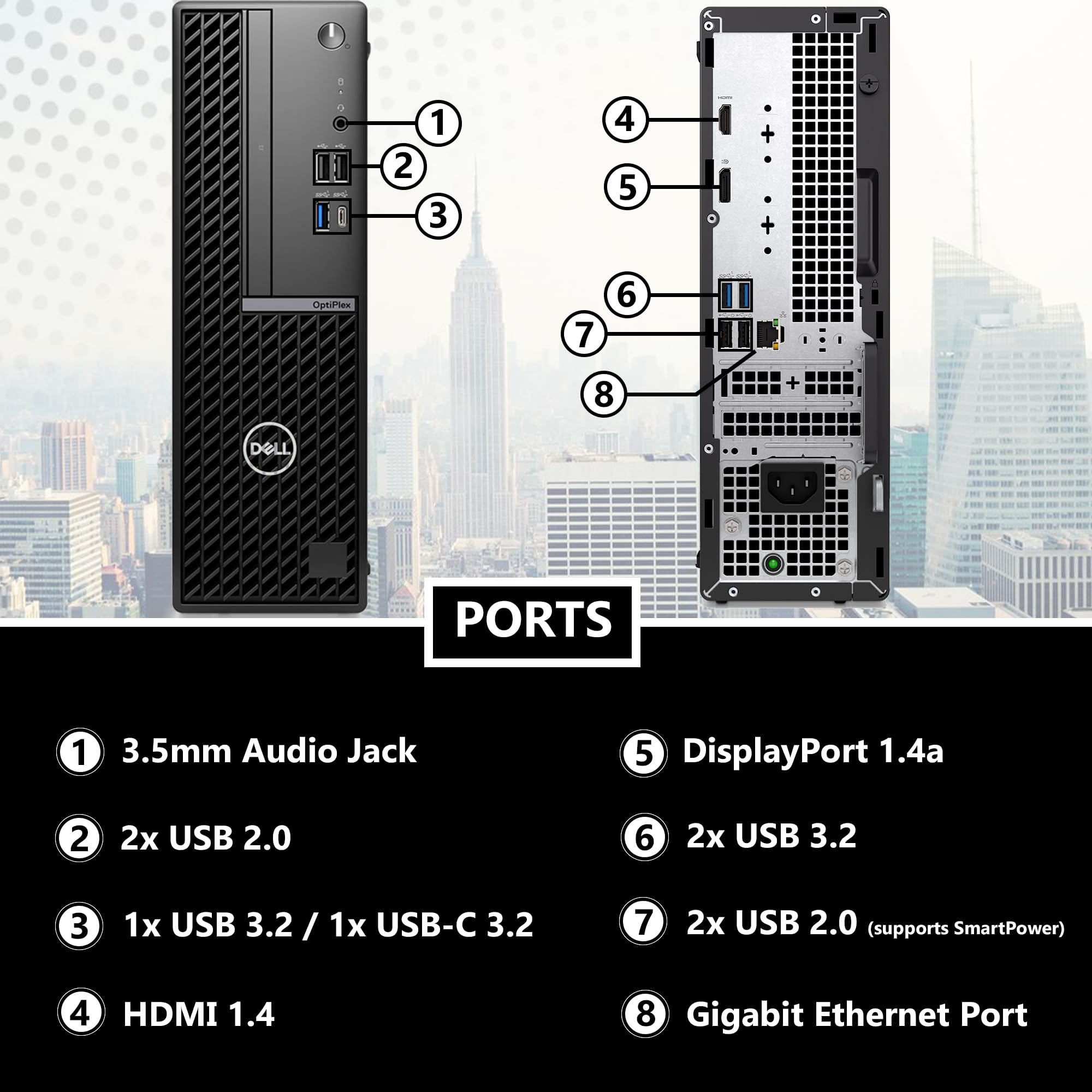 Dell Optiplex 7020 7000 Sff Intel I5 14500 (14 Cores, Beats Intel I7 13700T), 16Gb Ddr5, 256Gb Nvme, Rj 45, Dp Port, Hdmi, Wired