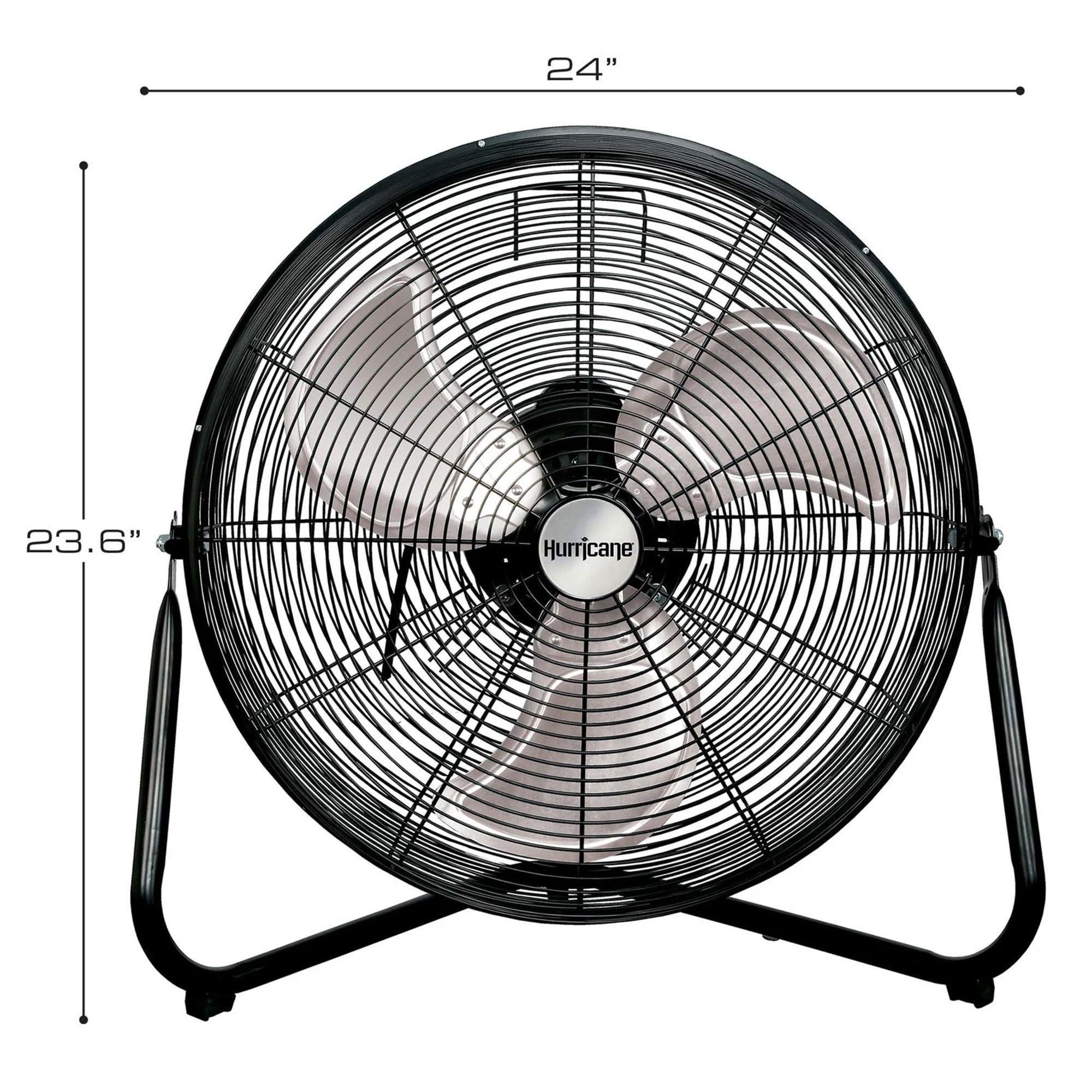 Hurricane Pro Series 20 Inch High Velocity Metal Orbital Wall Floor Fan With 3 Adjustable Speed Settings And 360 Degree Oscillat