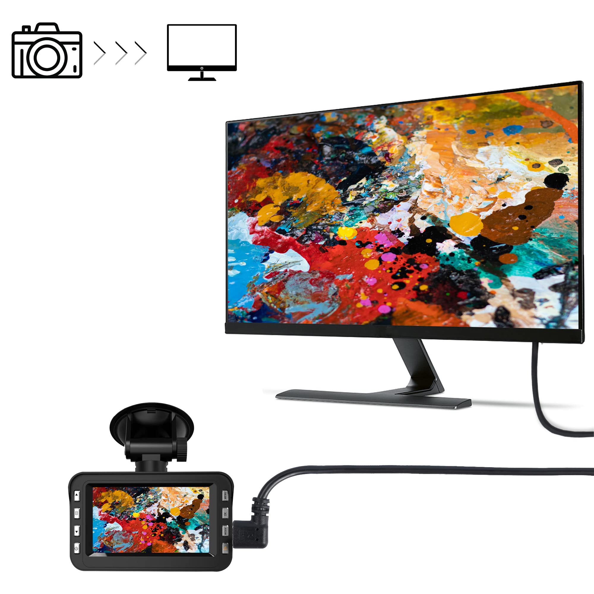 Qianrenon 90 Degree Mini Usb To Usb 2.0 Extension Cable Mini 5Pin Usb B Male Right Angle To Usb 2.0 Male Data Gps Devices Cable