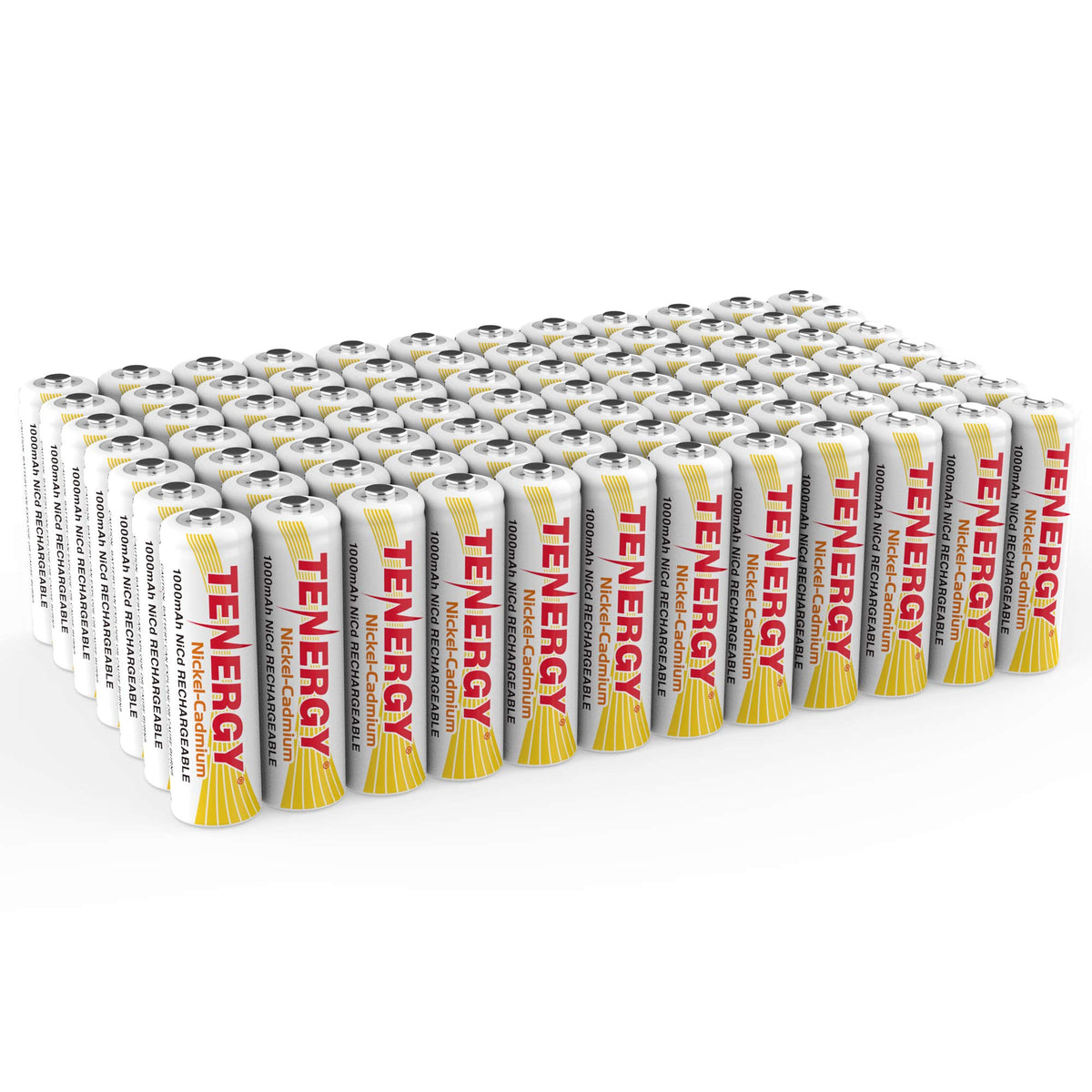 Tenergy Rechargeable Nicd Battery 1000Mah 1.2V Aa Battery Pack For Solar Lights, Garden Lights, Yard Light, 96 Pack