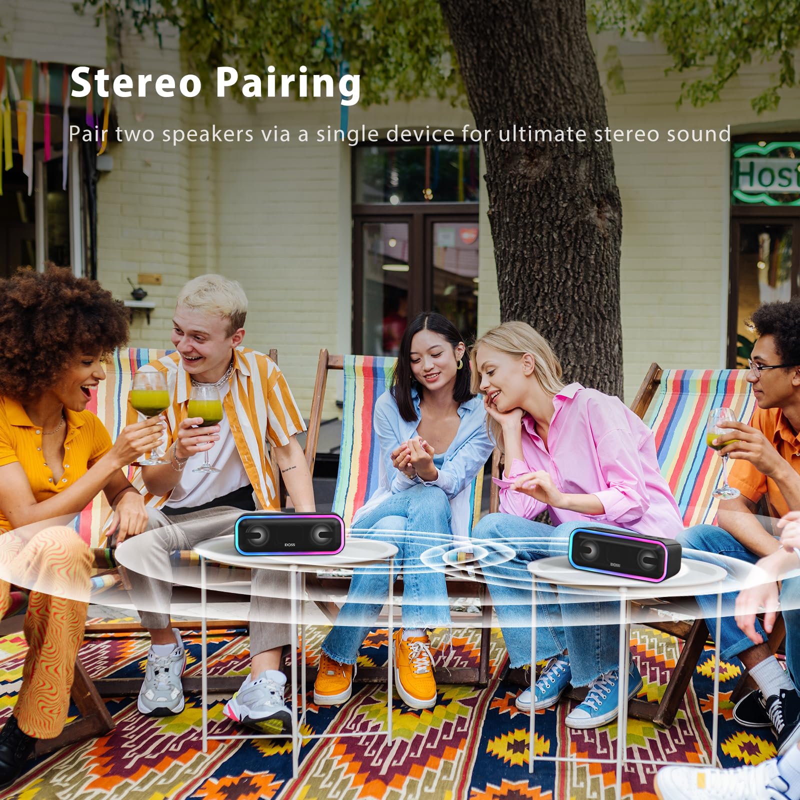 Doss Soundbox Pro+ Bluetooth Speaker With 24W Impressive Sound, Extra Bass, Ipx6 Waterproof, 15H Playtime, Wireless Stereo Pairi