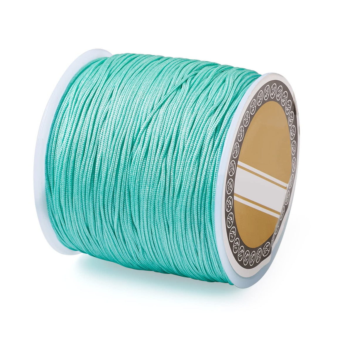 Cheriswelry 100M 08Mm Nylon Beading Cord Aquamarine Chinese Knotting Rattail Macrame Thread String Roll For Jewelry Making Kumih