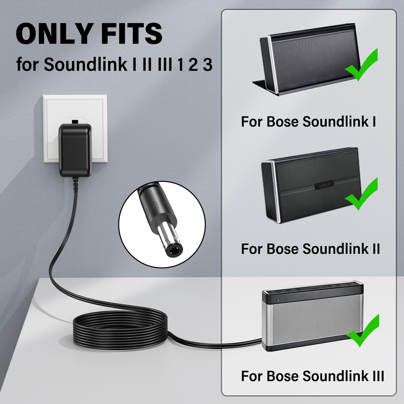 Ul Listed 17V Charger For Soundlink I Ii Iii 1 2 3 Replacement Power Supply For Bose Speaker 369946 1300 301141 Ac Dc Adapter Ex