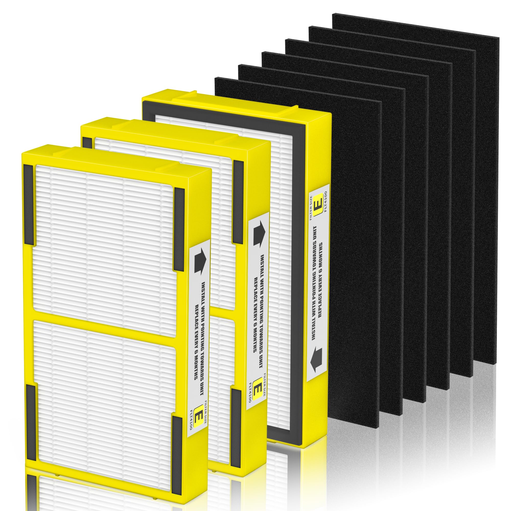 Flt4100 Hepa Replacement Filter Size E Compatible With Technologies Model Ac4100 Ac4100Ca Ac4150Bl Ac4150Pca Ac4150P Purifier, P