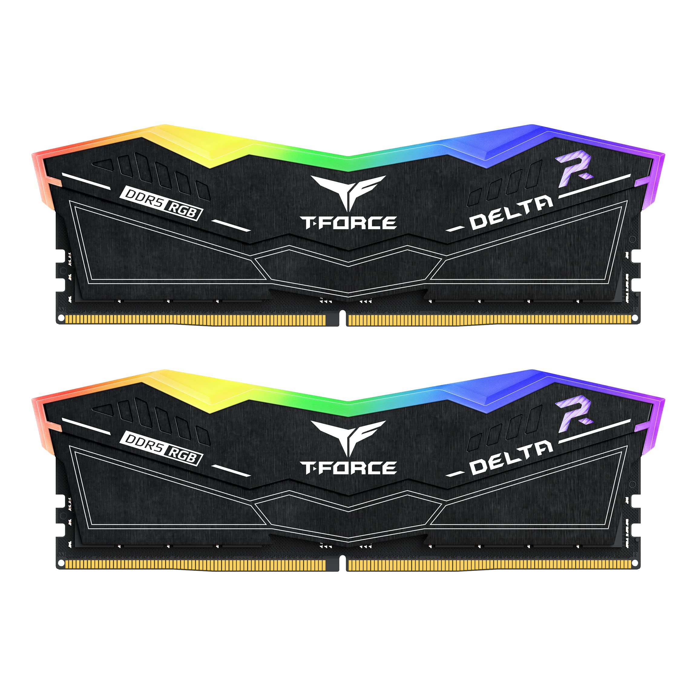 Teamgroup T Force Delta Rgb Ddr5 Ram 48Gb (2X24Gb) 6400Mhz Pc5 51200 Cl32 M Die Desktop Memory Module Ram For 600 700 Series Chi