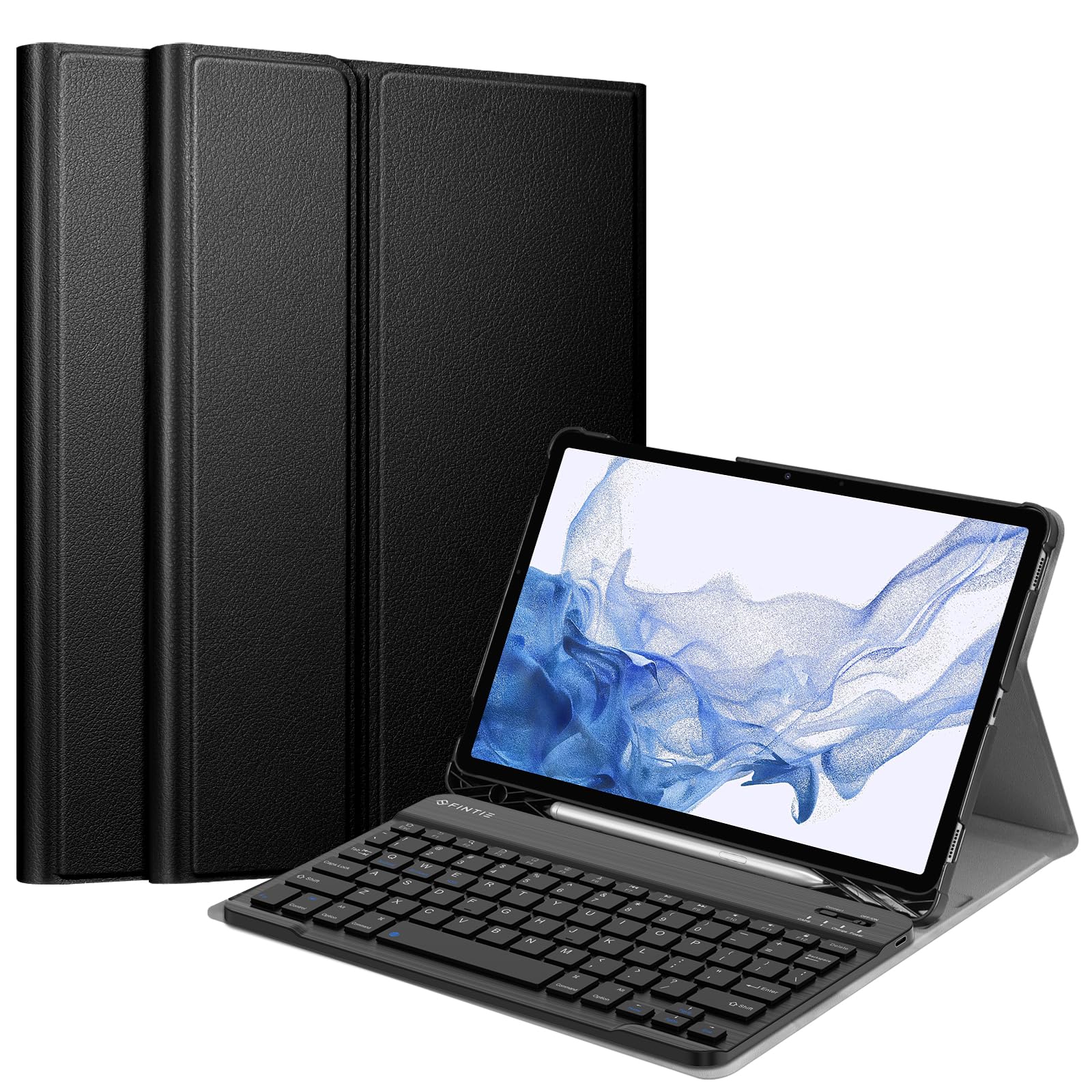 FINTIE Keyboard Case for Samsung Galaxy Tab S8/Tab S7 11 Inch, Black