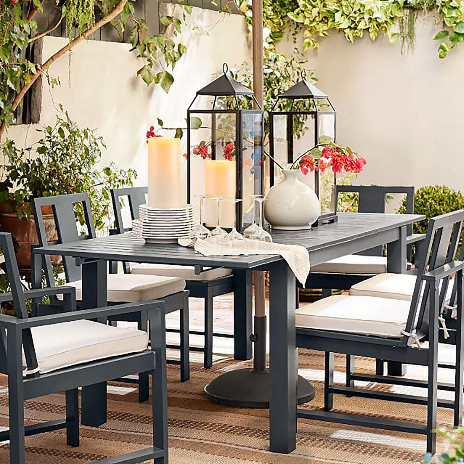 Homemory 6'' X 4'' Large Waterproof Outdoor Flameless Candles With Remote Control And Timer, Battery Operated Flickering Led Pil