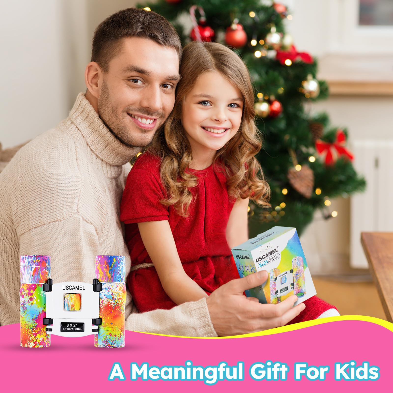 Uscamel Binoculars Kids And Adults, 8  21 Small Binoculars, Fmc Lens Waterproof Compact Binocular For Bird Watching, Travel, Cam