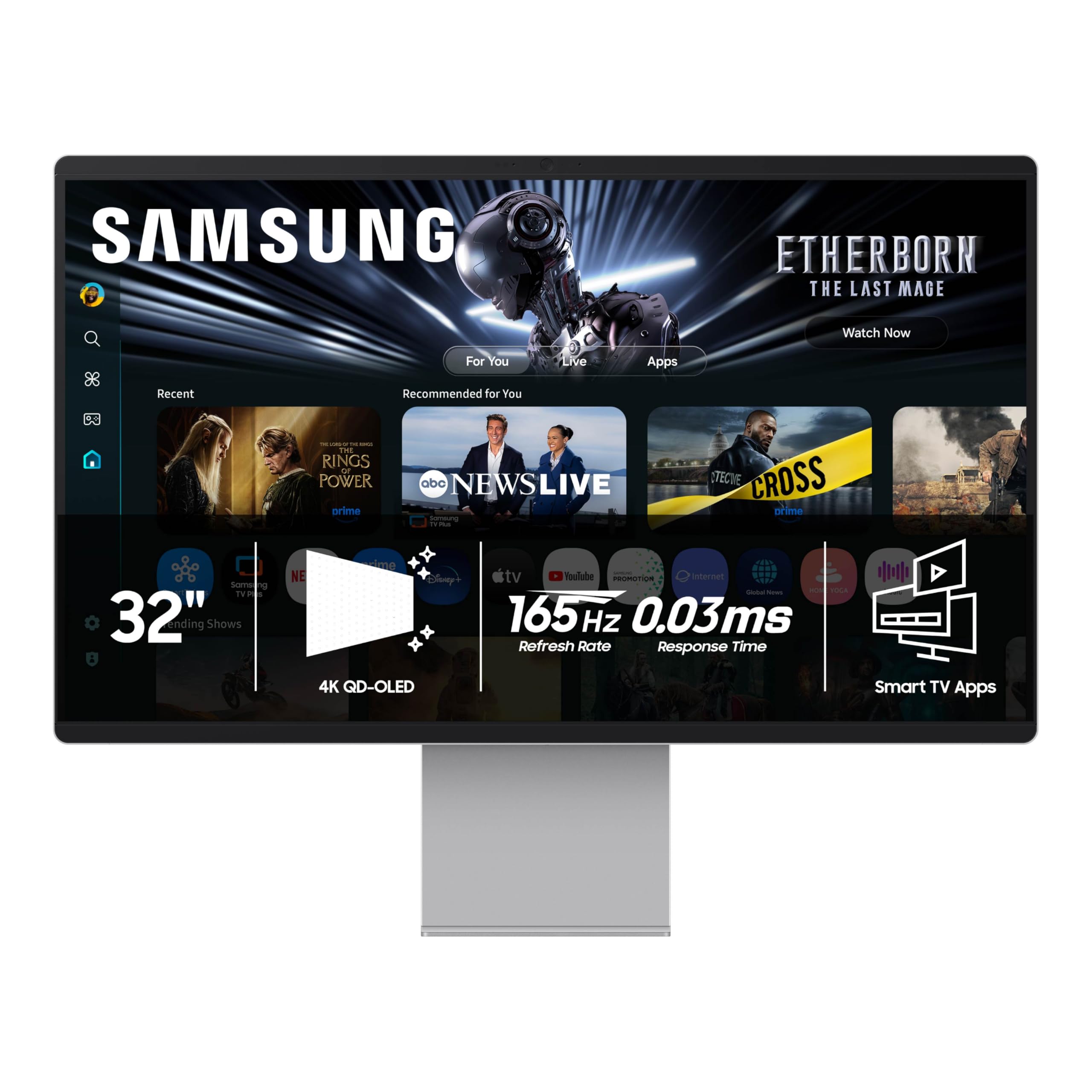 Samsung 32    OLED M9 (M90SF) Smart Monitor with 4K QD-OLED, 165Hz, 0.03ms, Gaming Hub, Samsung Vision AI, 3 Yr Warranty, LS32FM